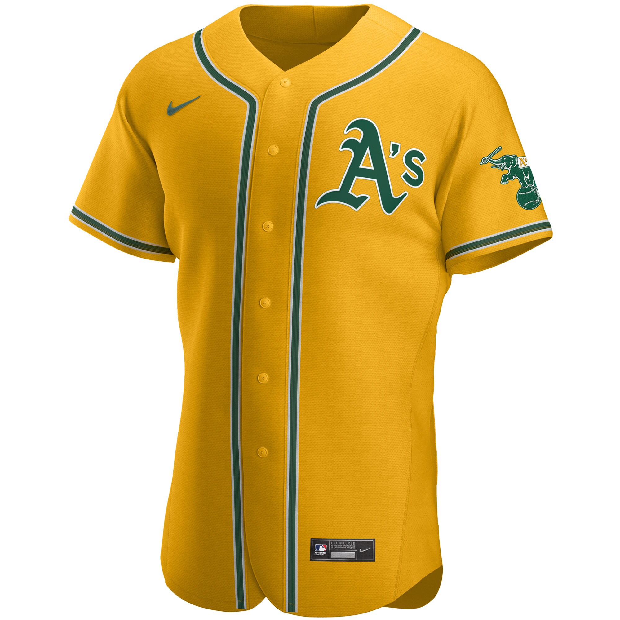 Oakland AthleticsAuthentic Official Team Jersey - Gold