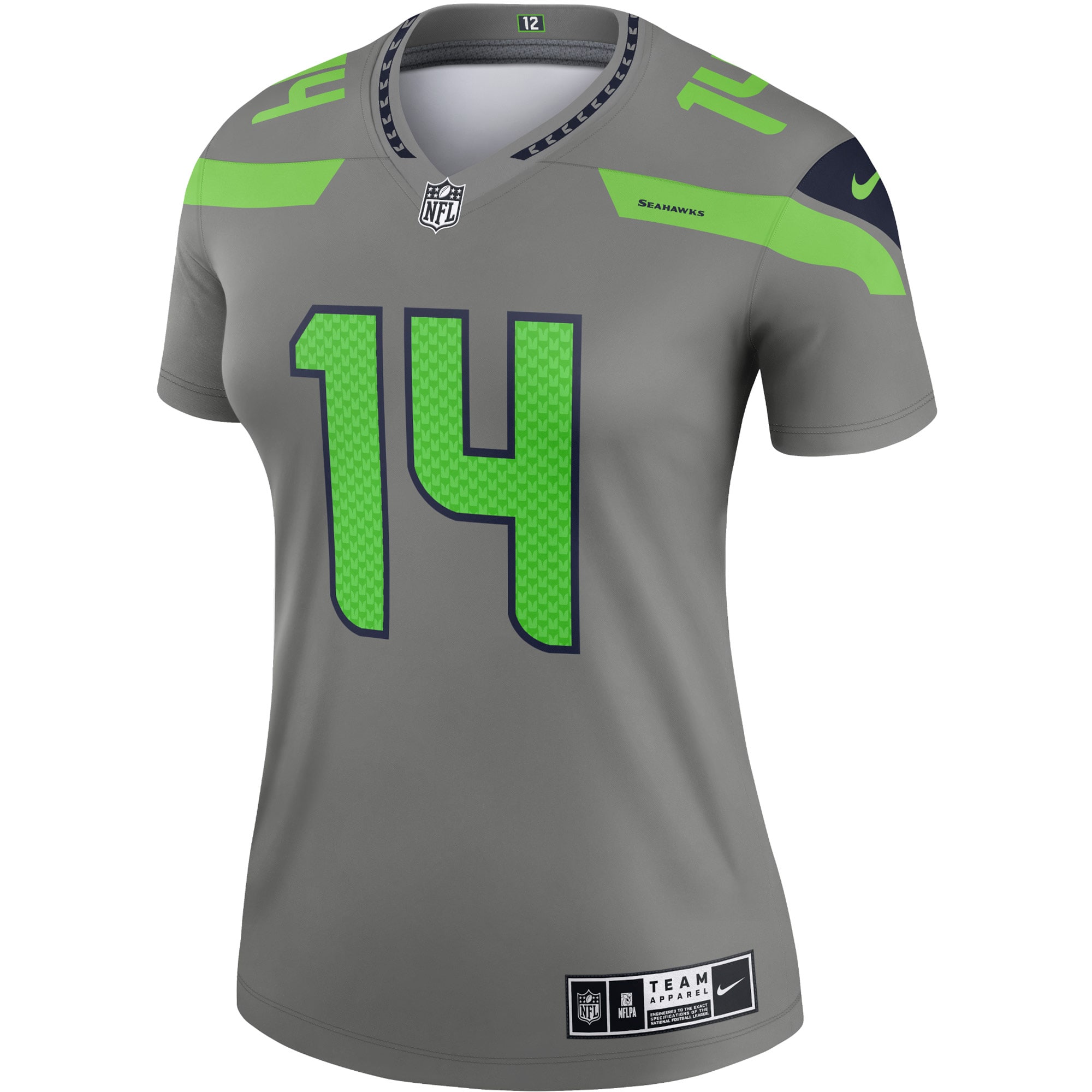 DK Metcalf Seattle Seahawks Women's Inverted Legend Jersey - Gray