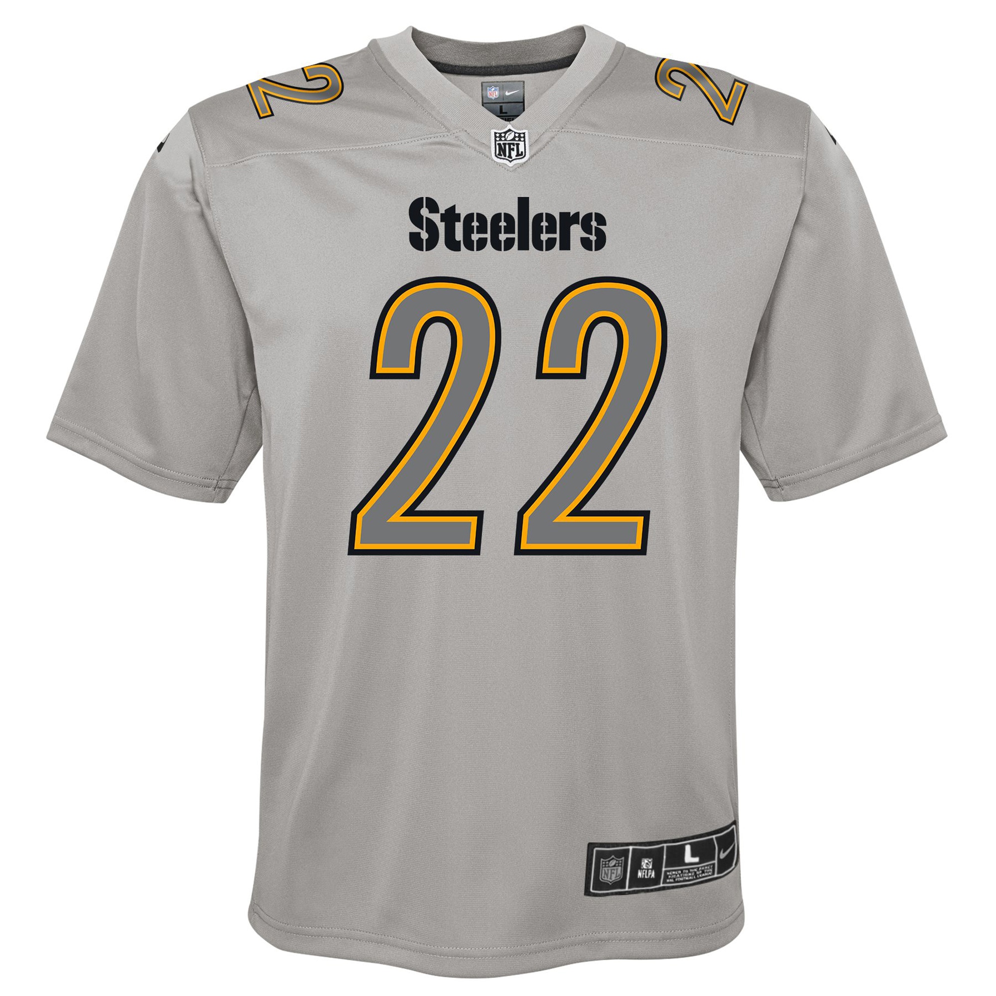 Najee Harris Pittsburgh SteelersYouth Atmosphere Game Jersey - Gray