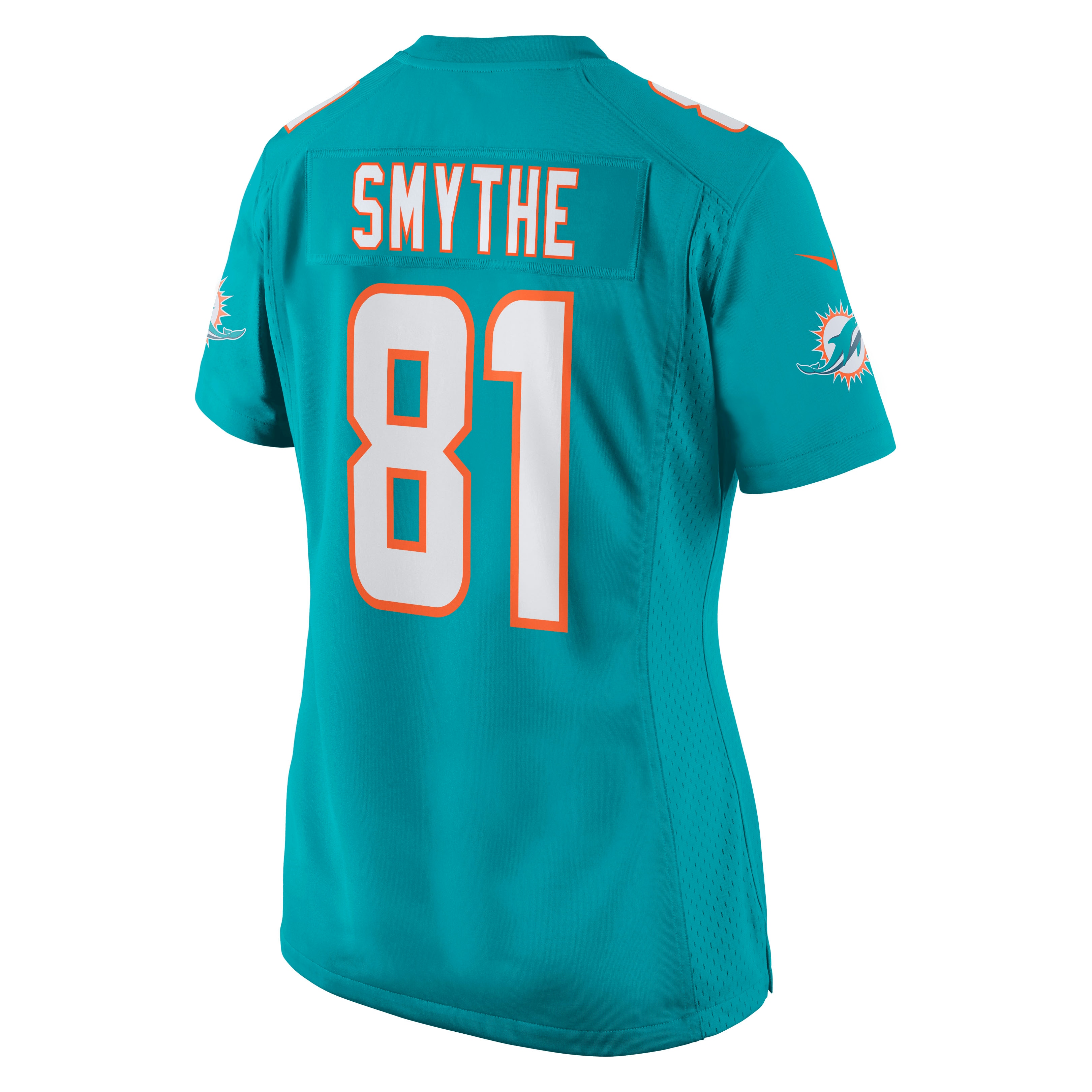 Durham Smythe Miami Dolphins Women's Game Jersey - Aqua