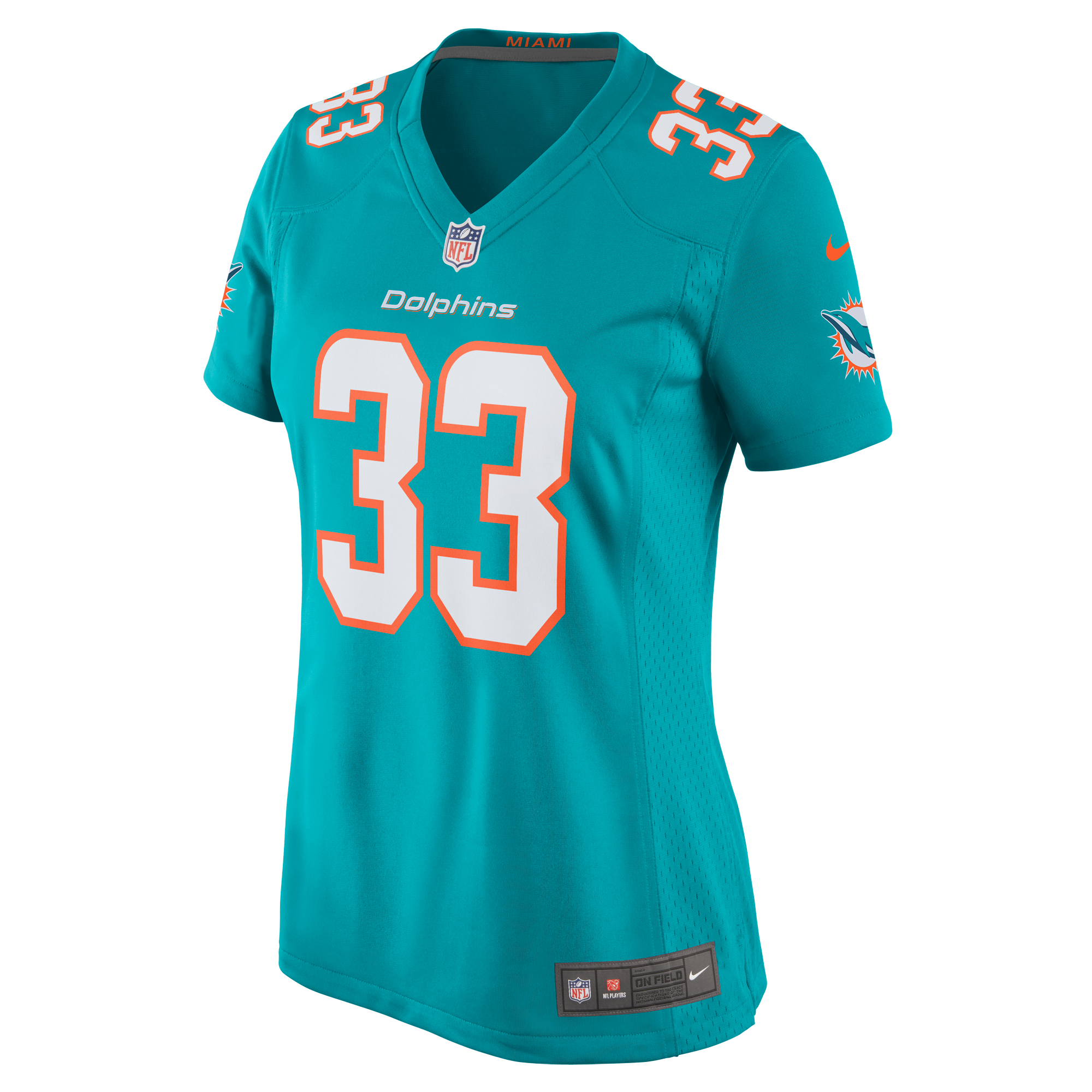 Lamical Perine Miami Dolphins Women's Home Game Player Jersey - Aqua