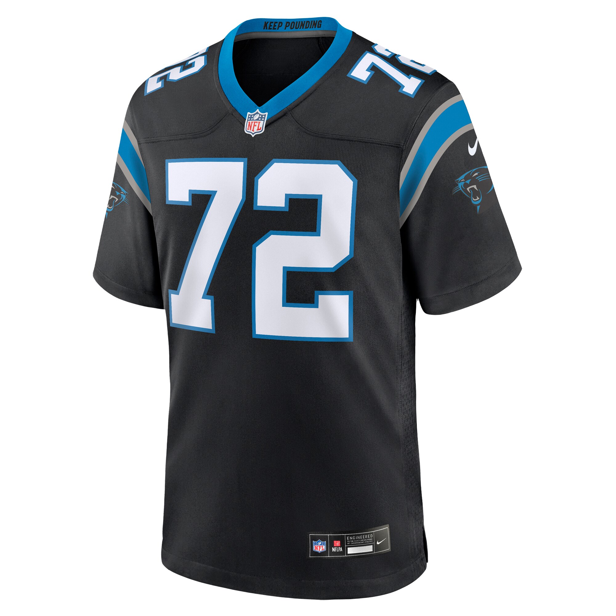 Taylor Moton Carolina PanthersTeam Game Jersey - Black
