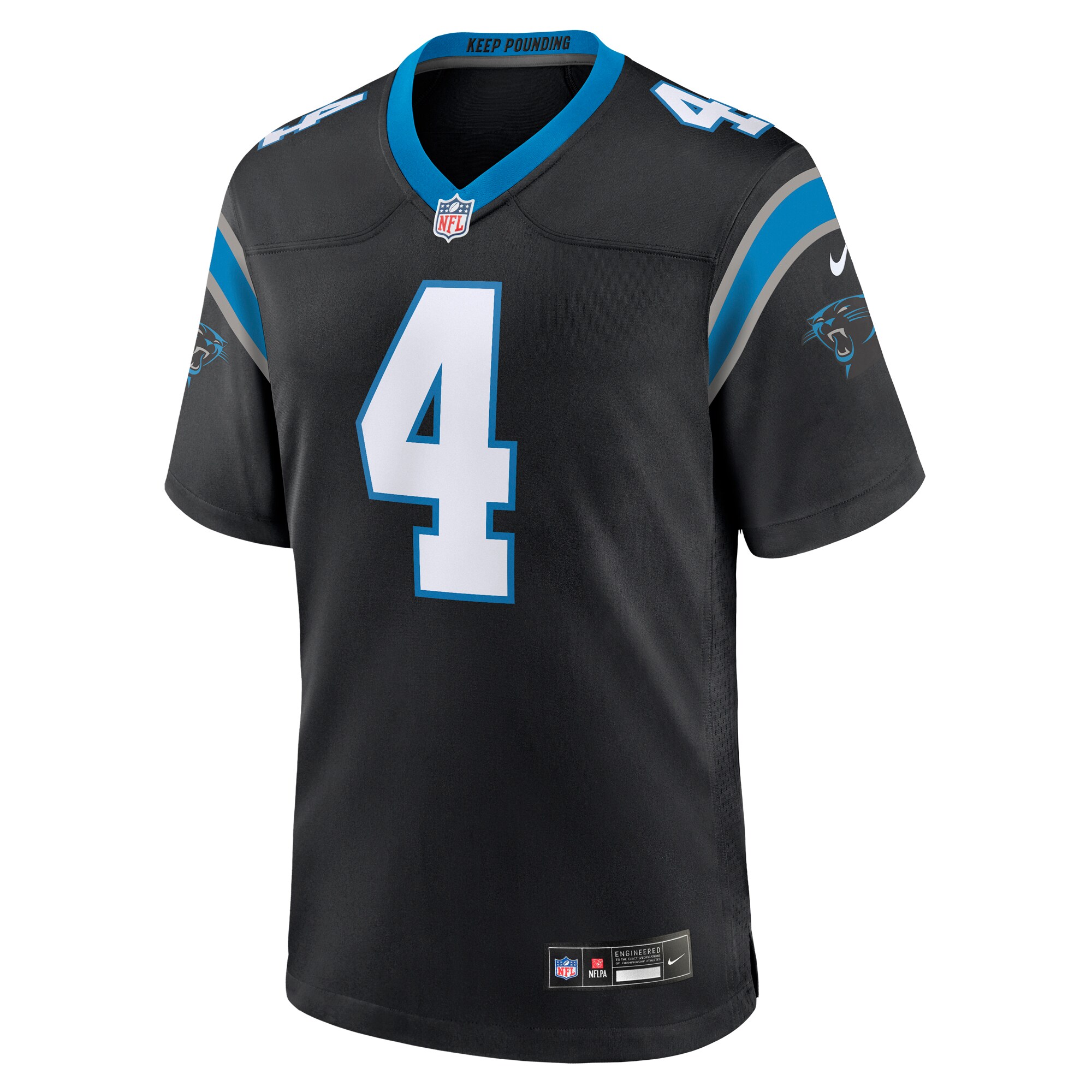 Eddy Pineiro Carolina PanthersTeam Game Jersey - Black