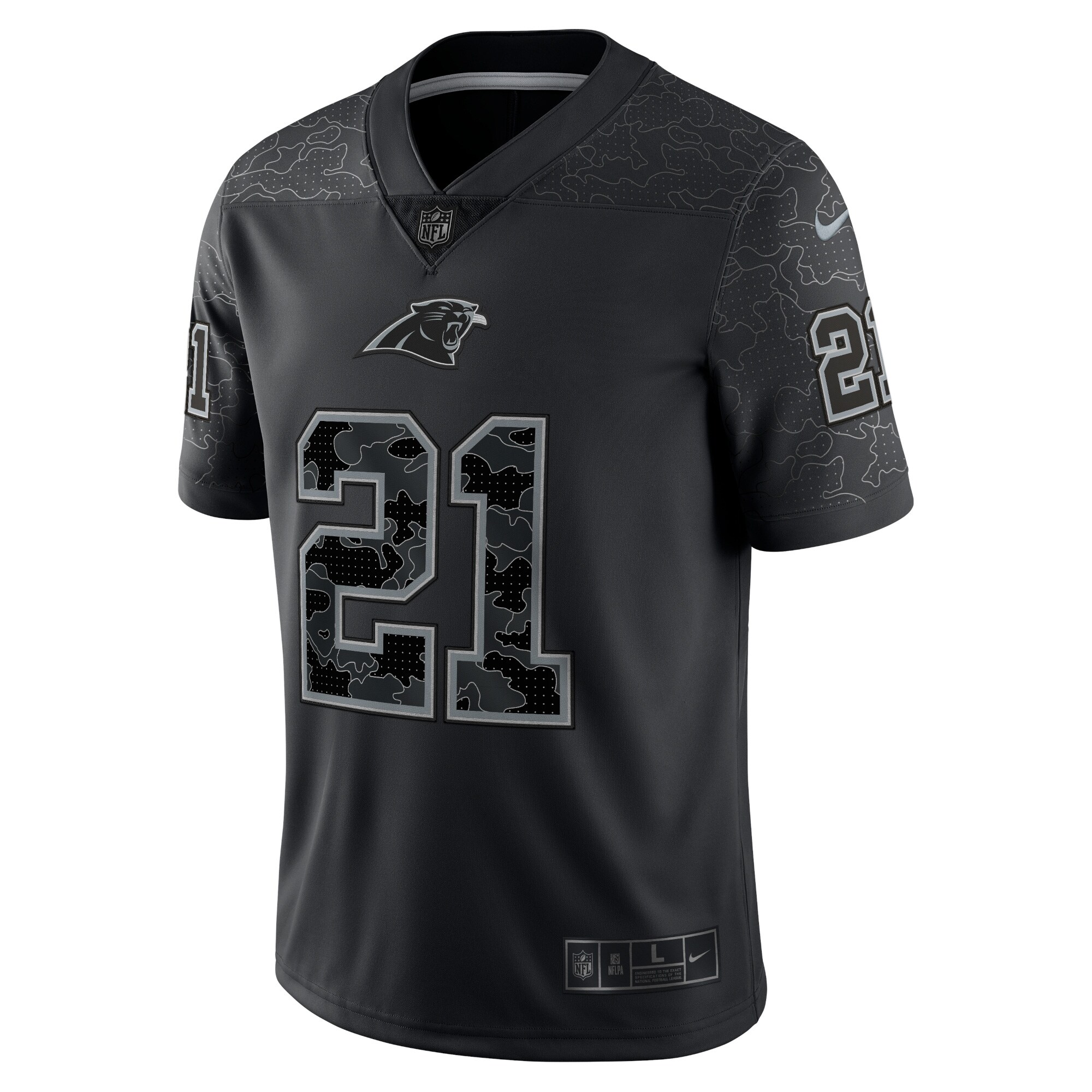 Jeremy Chinn Carolina PanthersRFLCTV Limited Jersey - Black