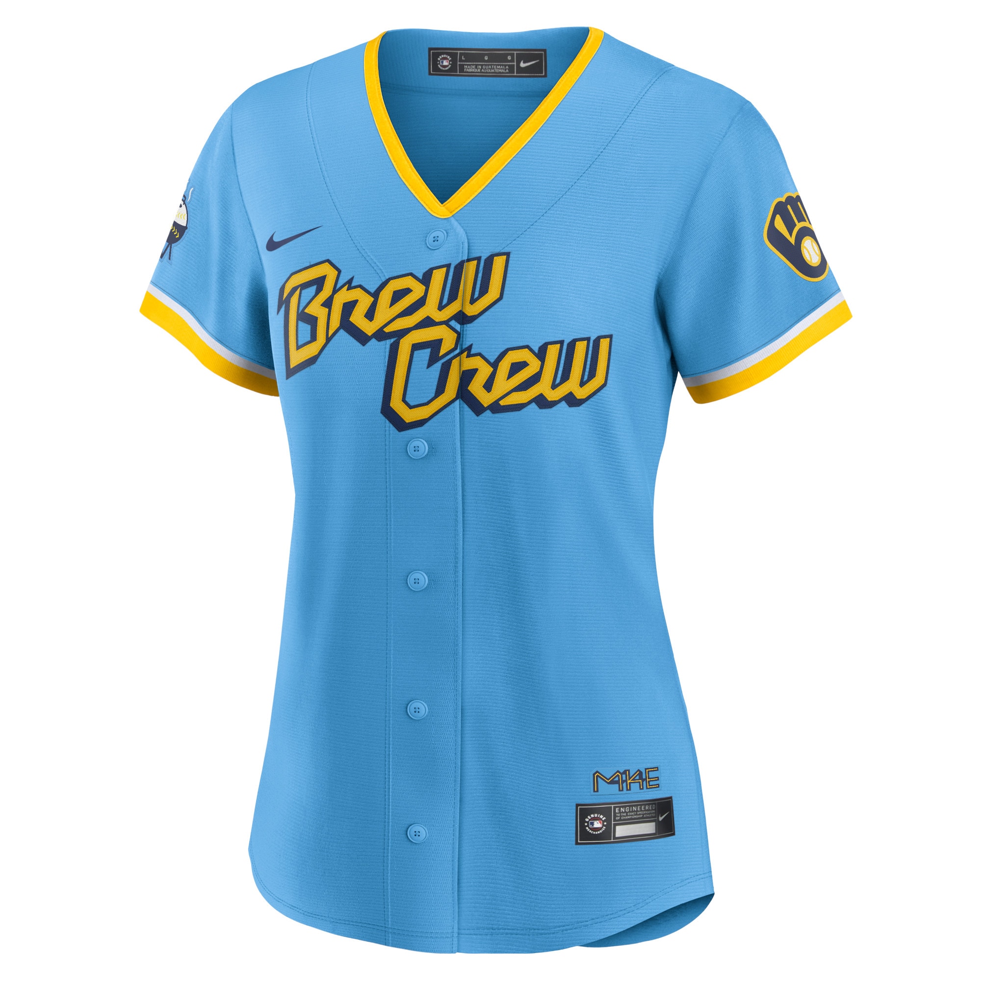 Christian Yelich Milwaukee Brewers Women's 2022 City Connect Replica Player Jersey - Powder Blue