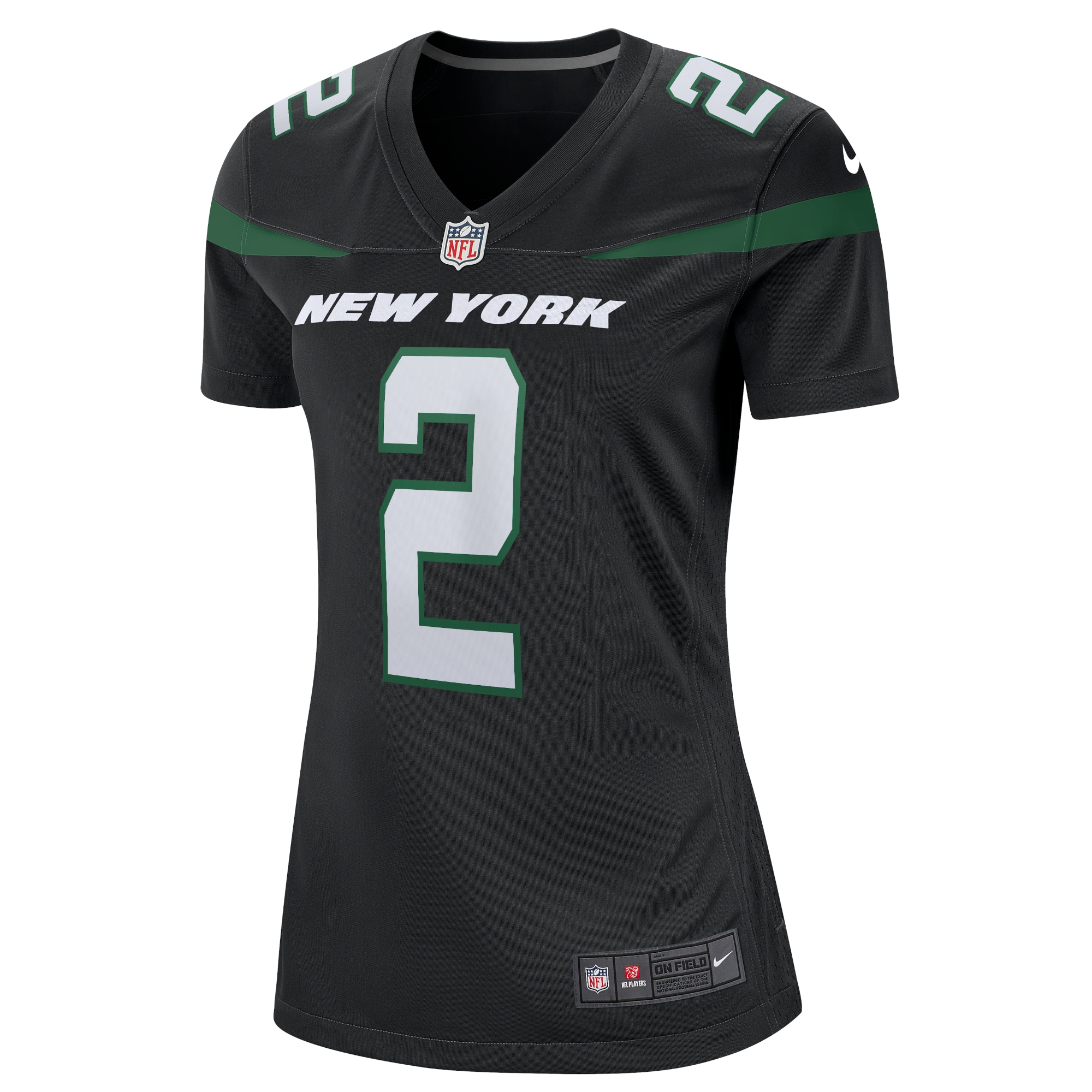 Zach Wilson New York Jets Women's Alternate 2021 NFL Draft First Round Pick Game Jersey - Black