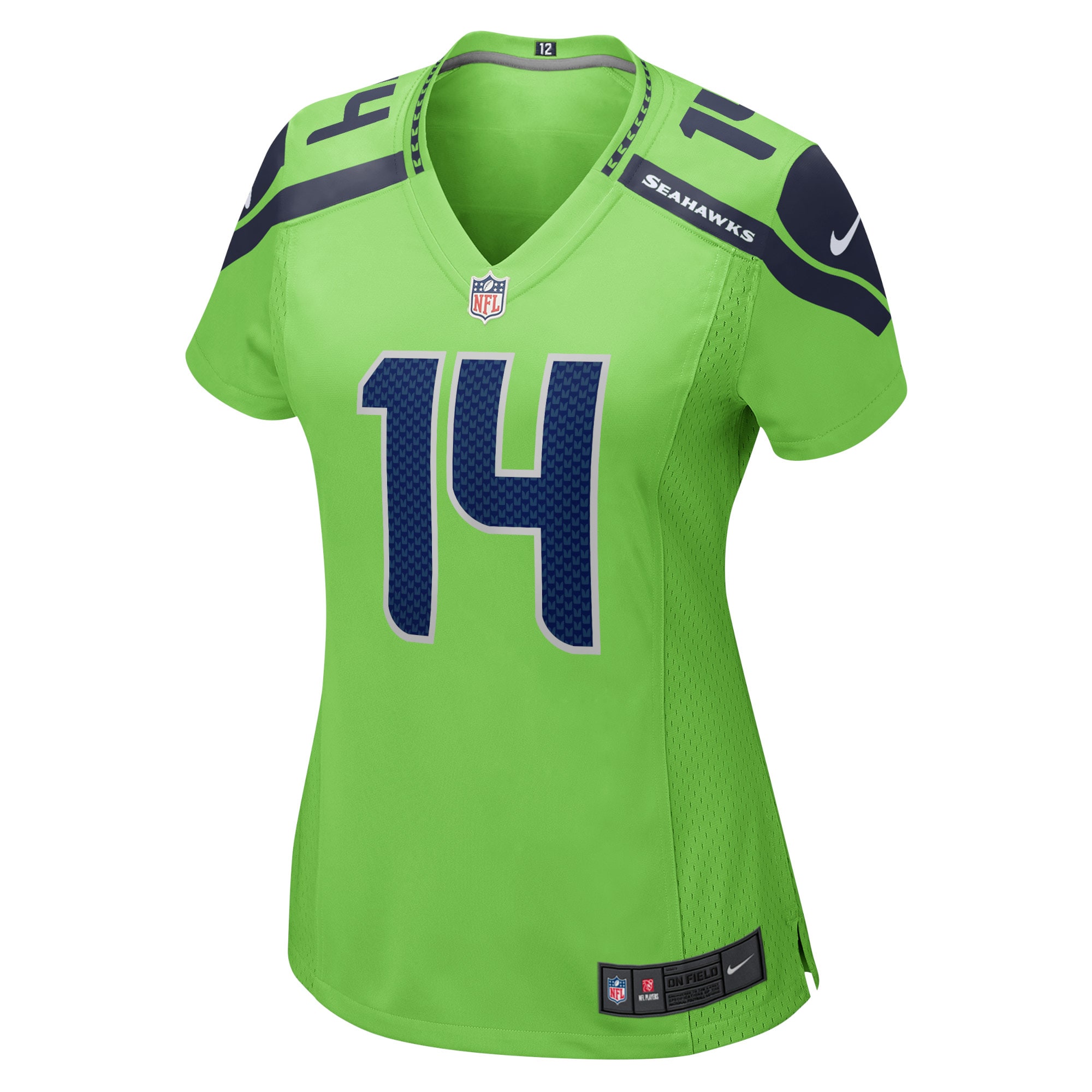 DK Metcalf Seattle Seahawks Women's Game Jersey - Neon Green