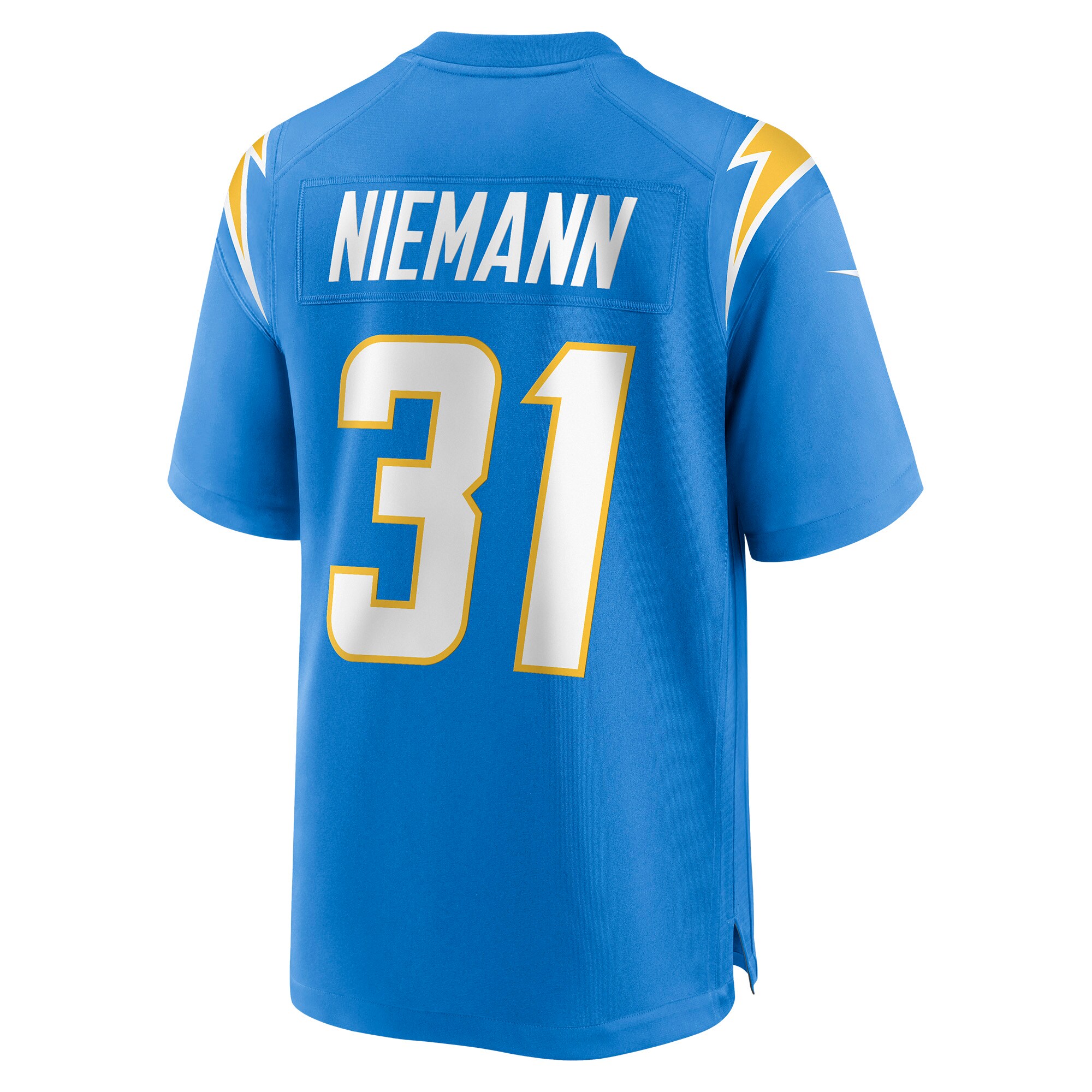 Nick Niemann Los Angeles ChargersGame Player Jersey - Powder Blue