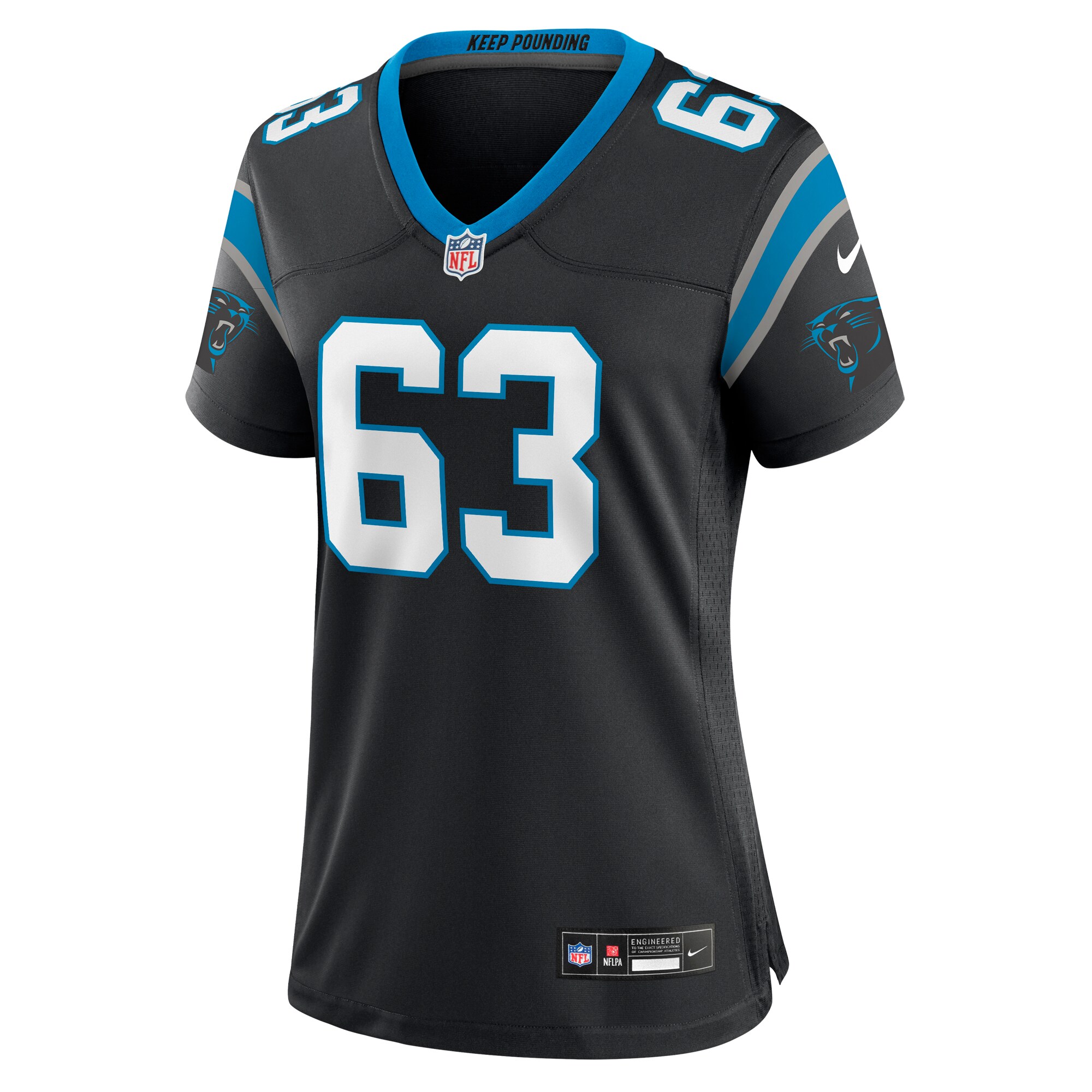 Austin Corbett Carolina Panthers Women's Team Game Jersey - Black