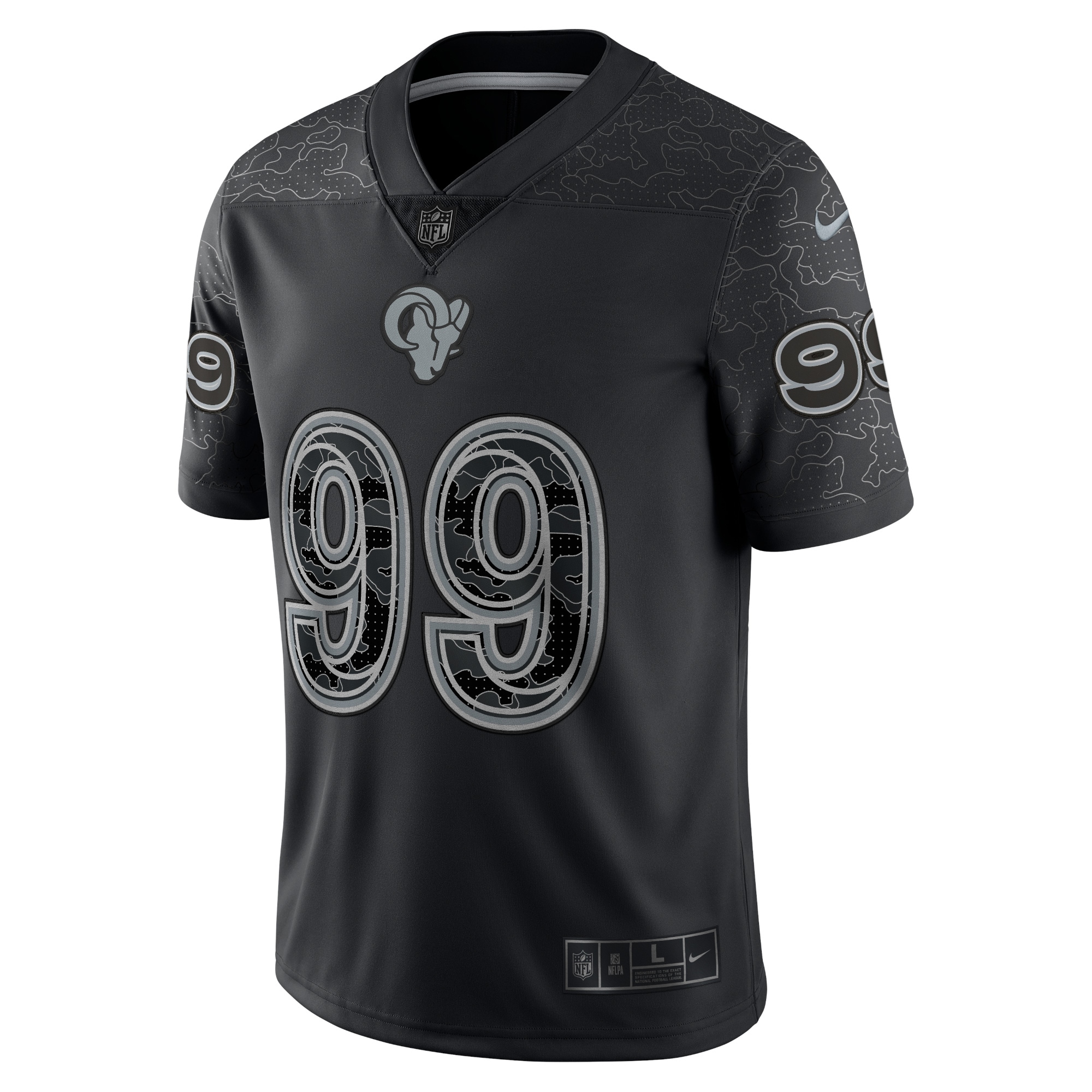 Aaron Donald Los Angeles RamsRFLCTV Limited Jersey - Black
