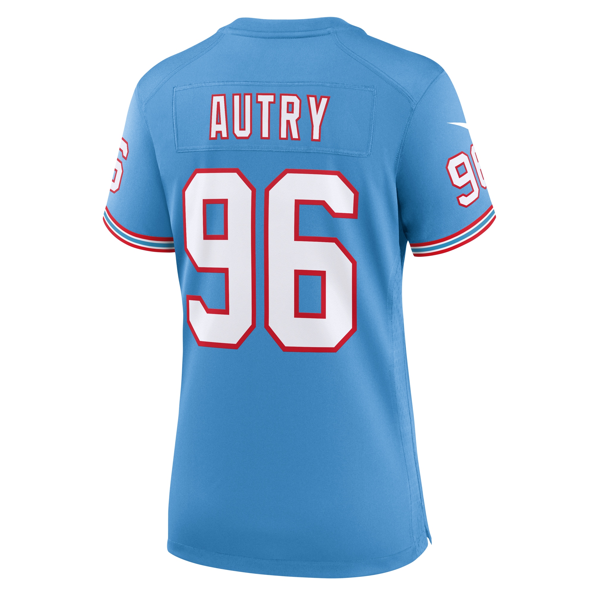 Denico Autry Tennessee Titans Women's Oilers Throwback Player Game Jersey - Light Blue