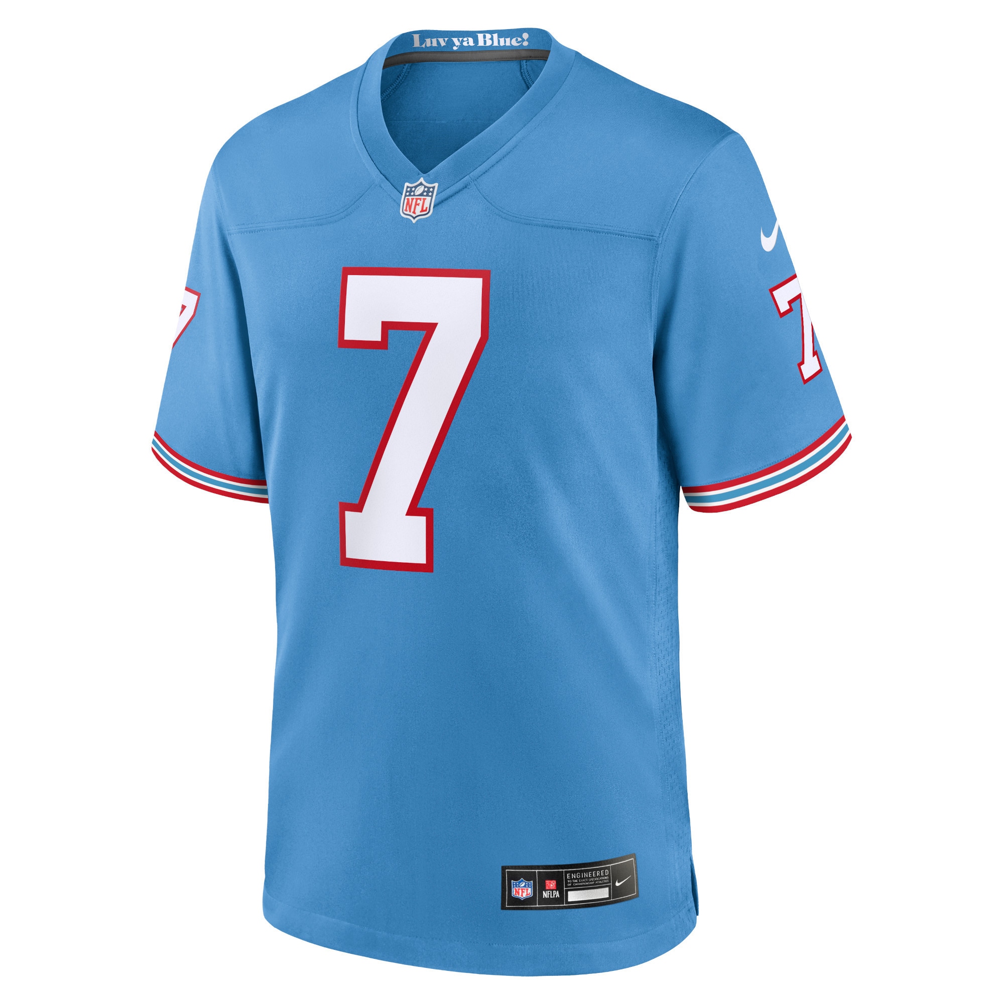 Malik Willis Tennessee TitansOilers Throwback Alternate Game Player Jersey - Light Blue