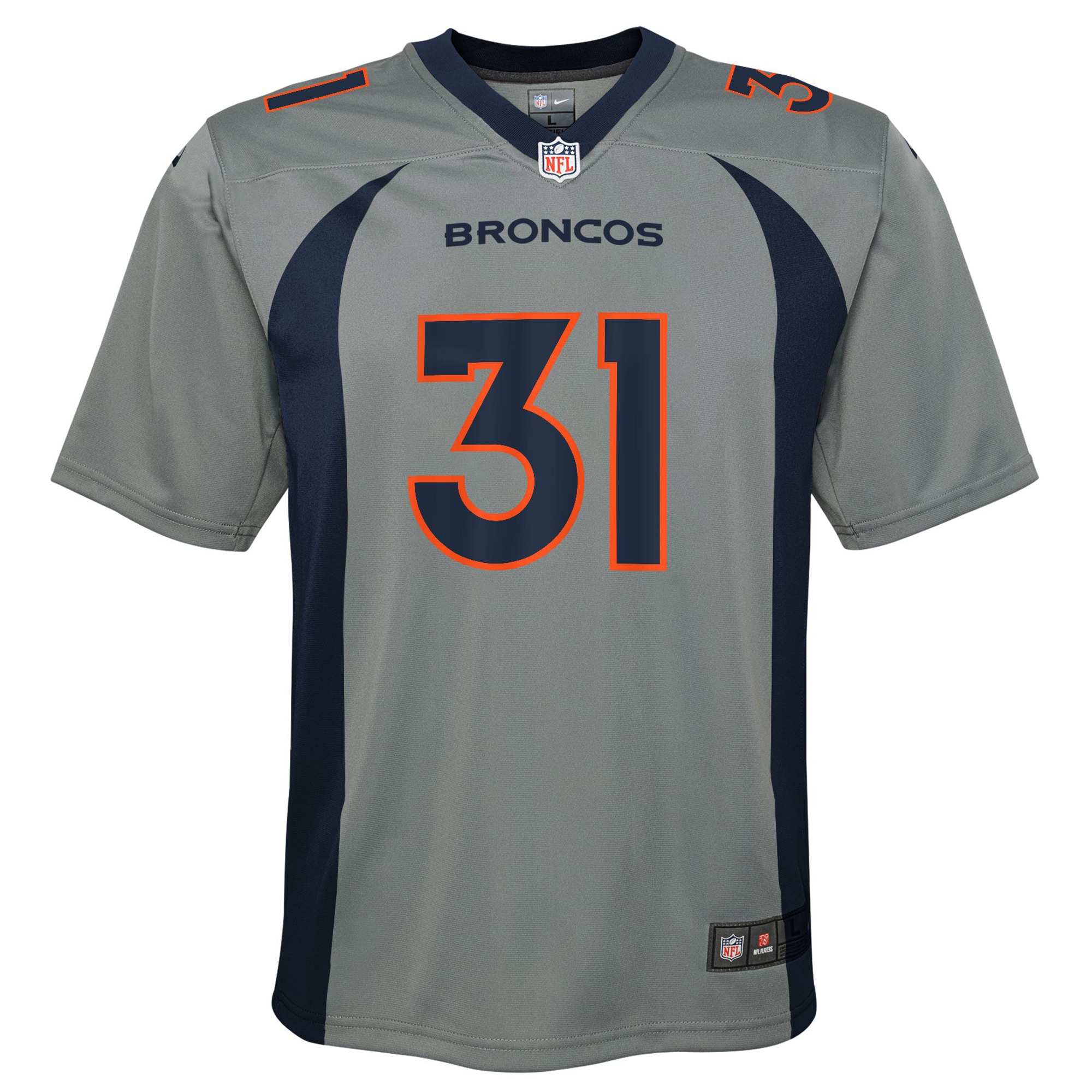 Justin Simmons Denver BroncosYouth Inverted Game Jersey - Gray