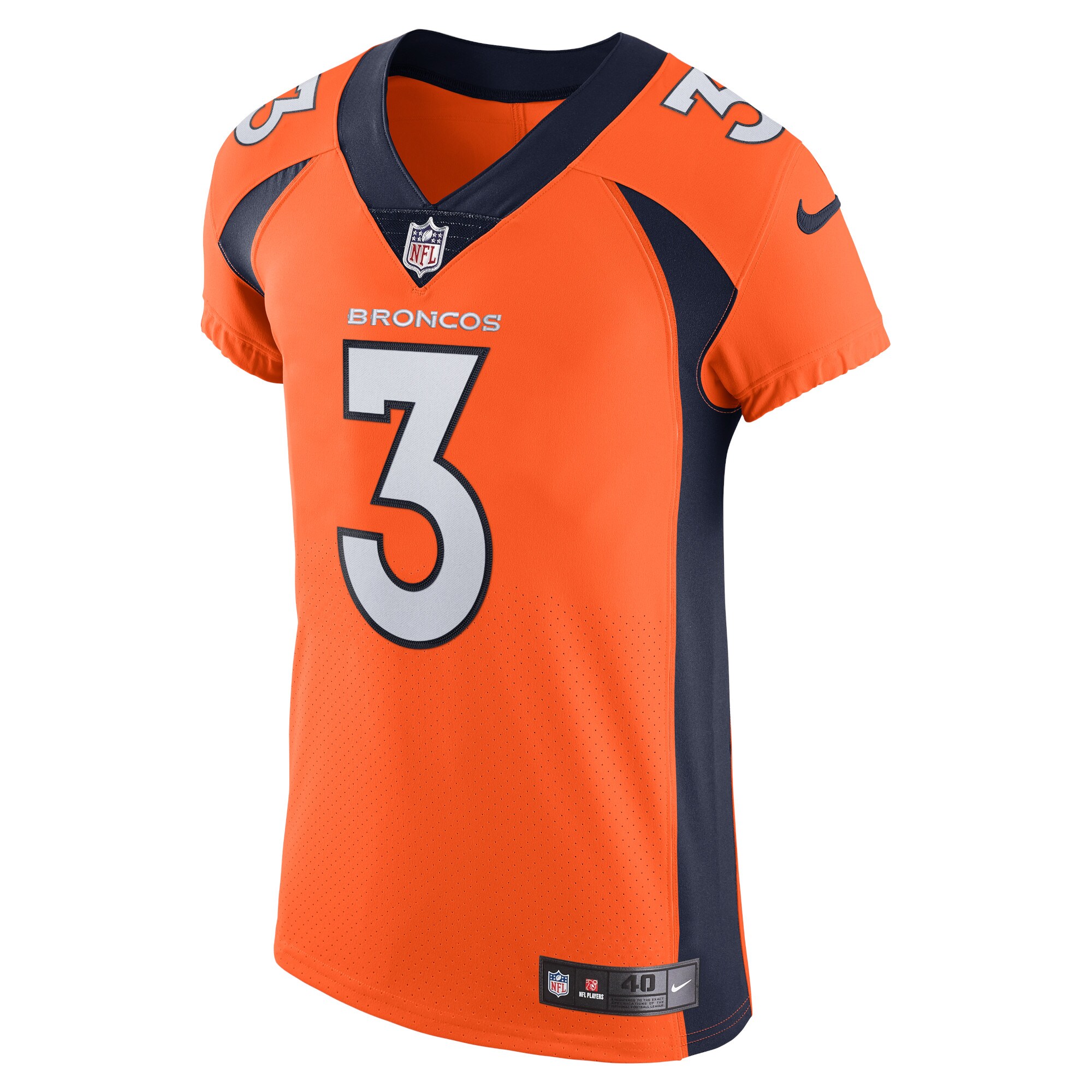 Russell Wilson Denver BroncosVapor Elite Jersey - Orange