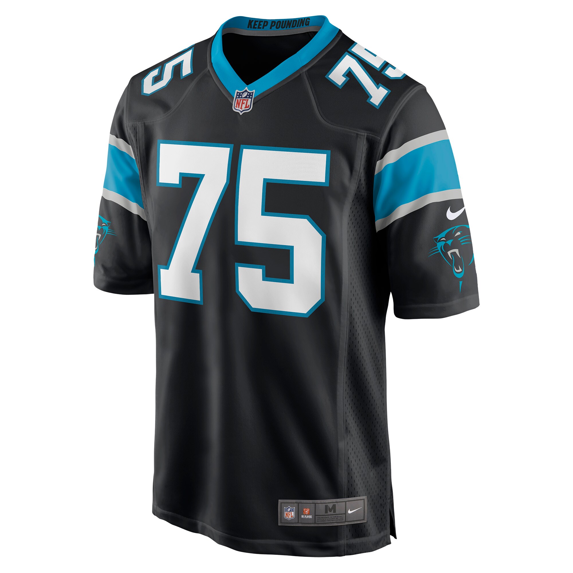 Cameron Erving Carolina PanthersGame Jersey - Black