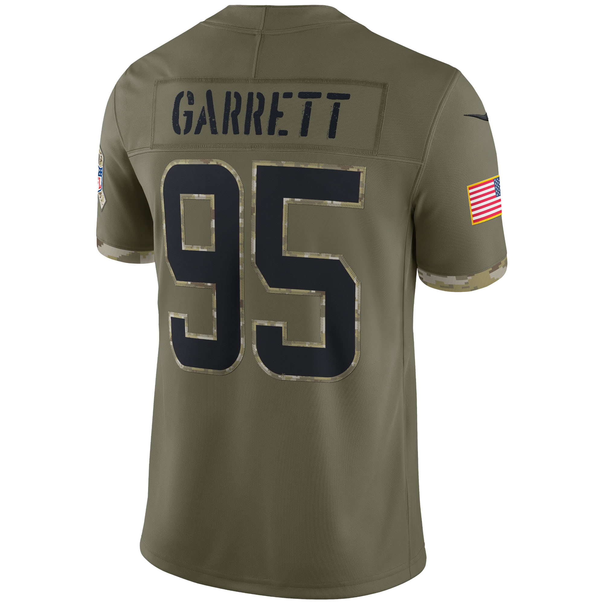 Myles Garrett Cleveland Browns2022 Salute To Service Limited Jersey - Olive