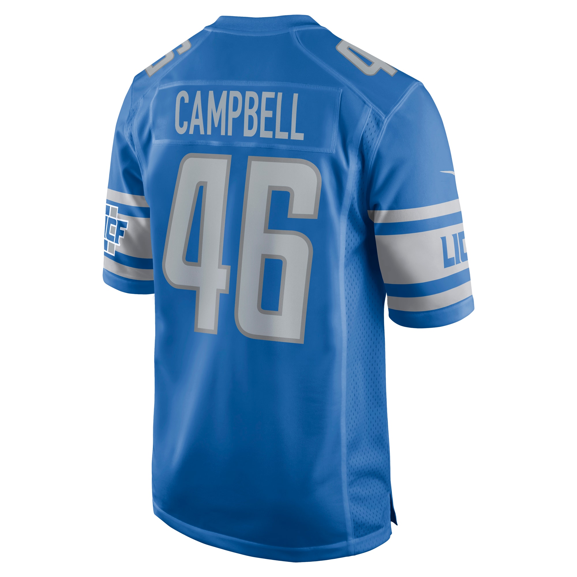 Jack Campbell Detroit Lions2023 NFL Draft First Round Pick Game Jersey - Blue