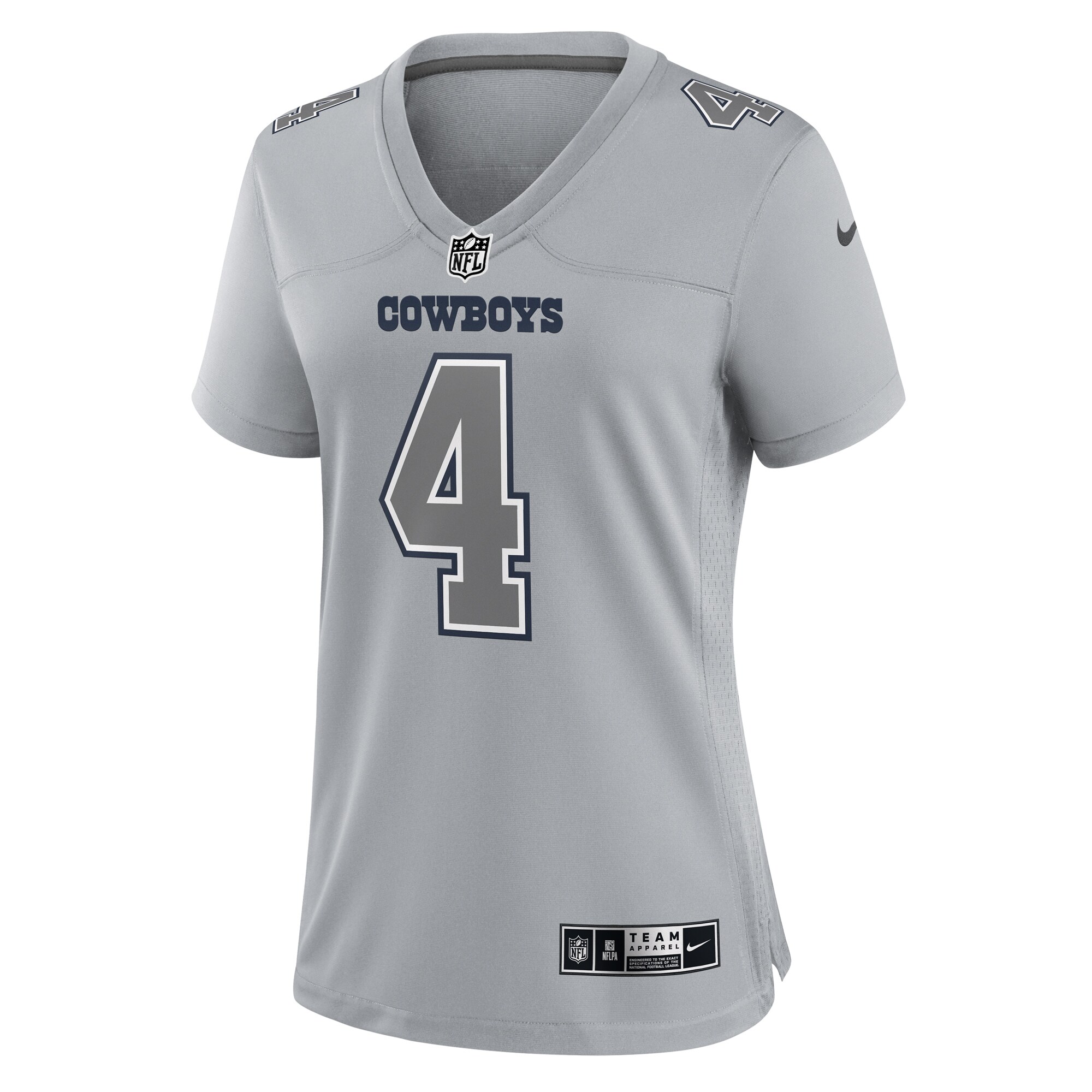 Dak Prescott Dallas Cowboys Women's Atmosphere Fashion Game Jersey - Gray