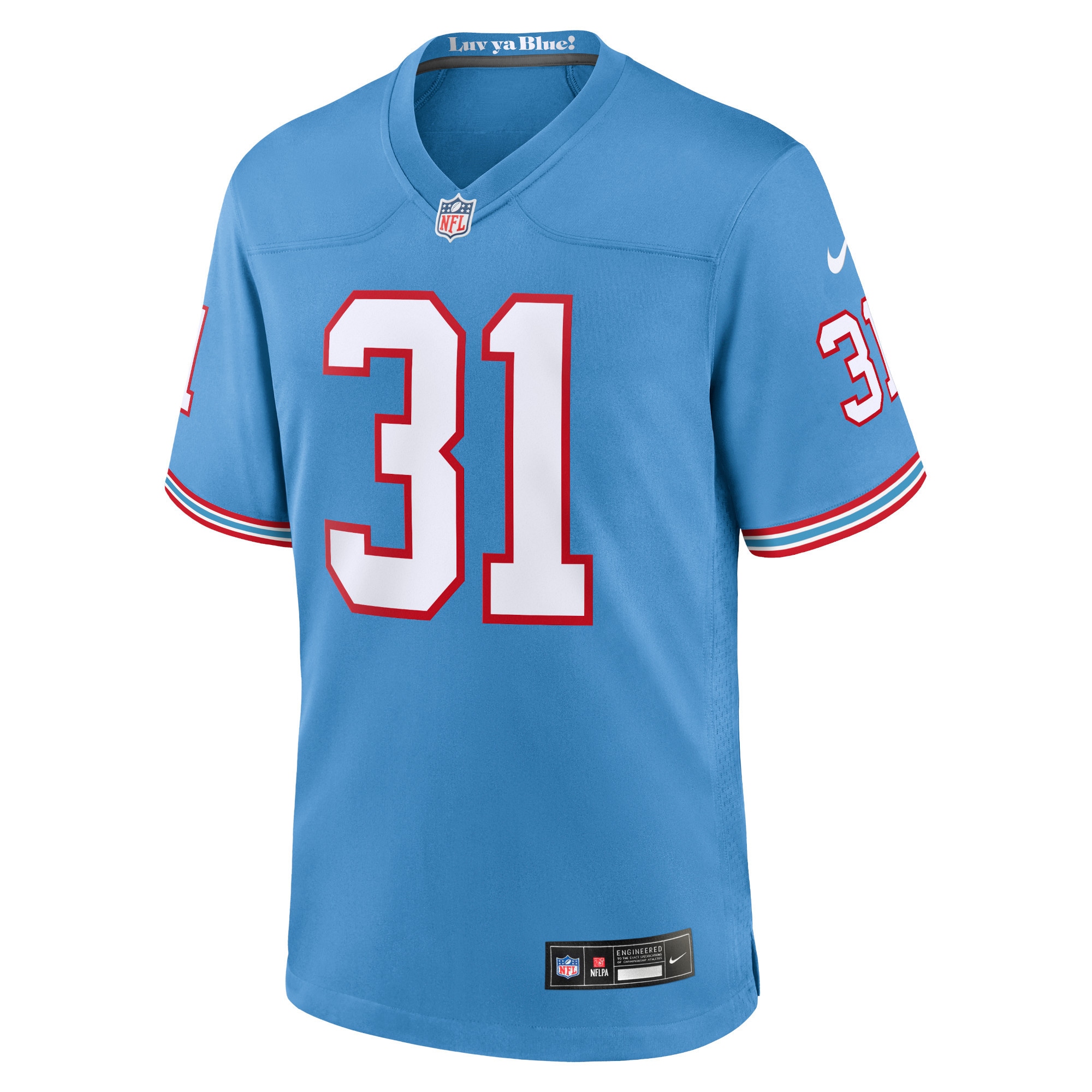 Kevin Byard Tennessee TitansOilers Throwback Alternate Game Player Jersey - Light Blue