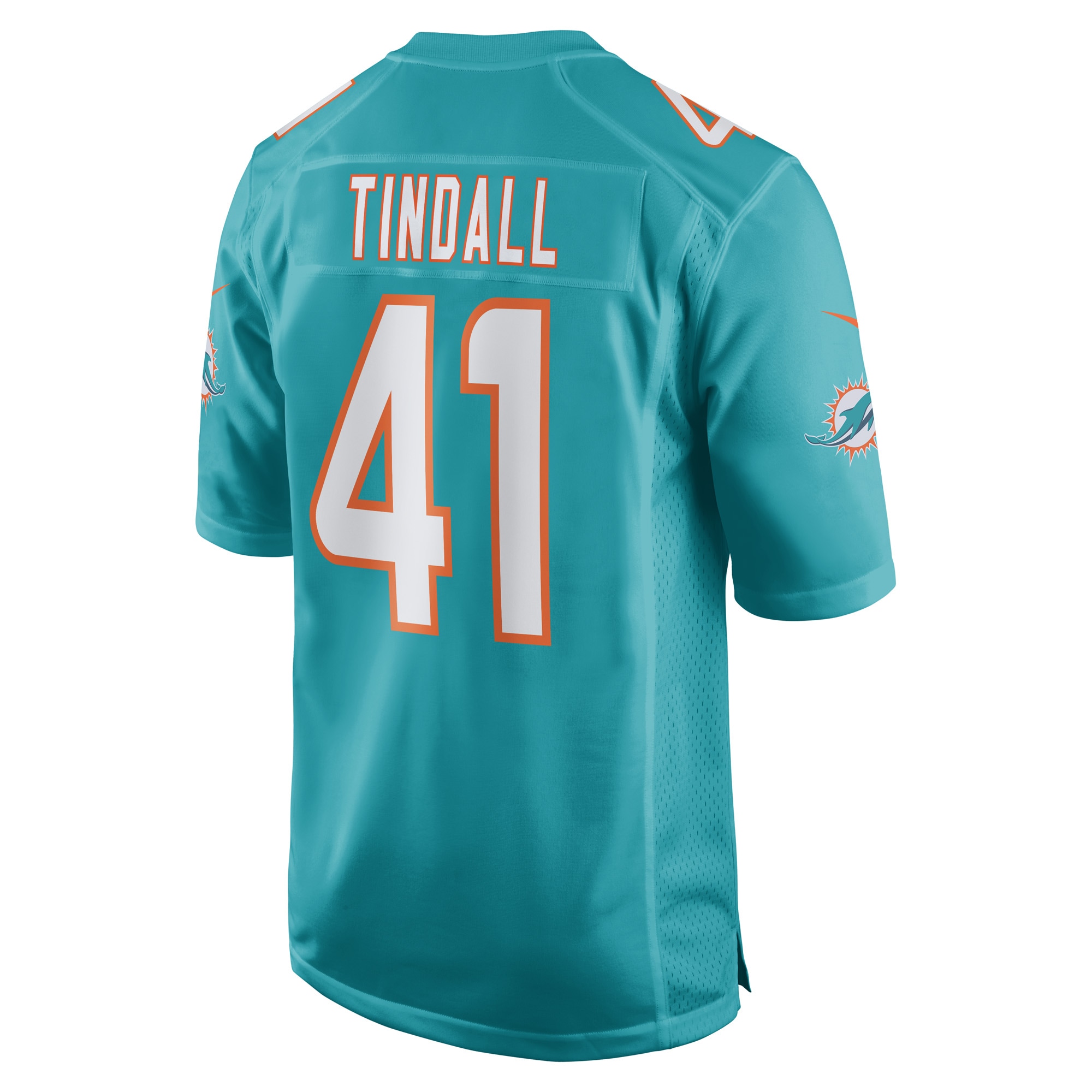 Channing Tindall Miami DolphinsGame Player Jersey - Aqua