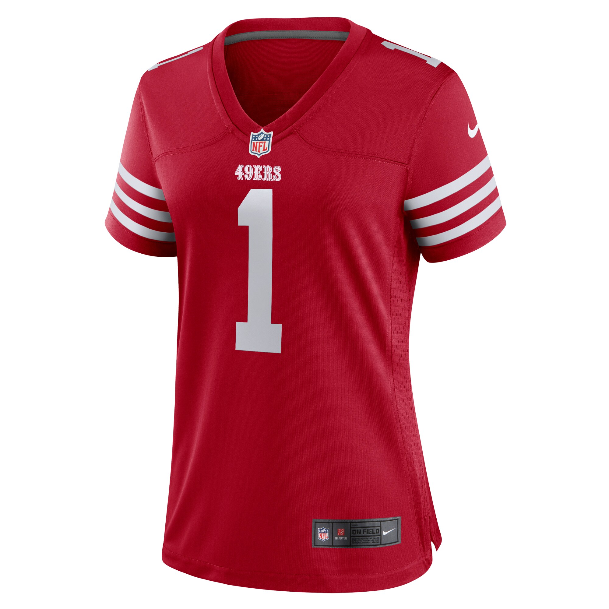 Number 1 Mom San Francisco 49ers Women's Game Jersey - Scarlet