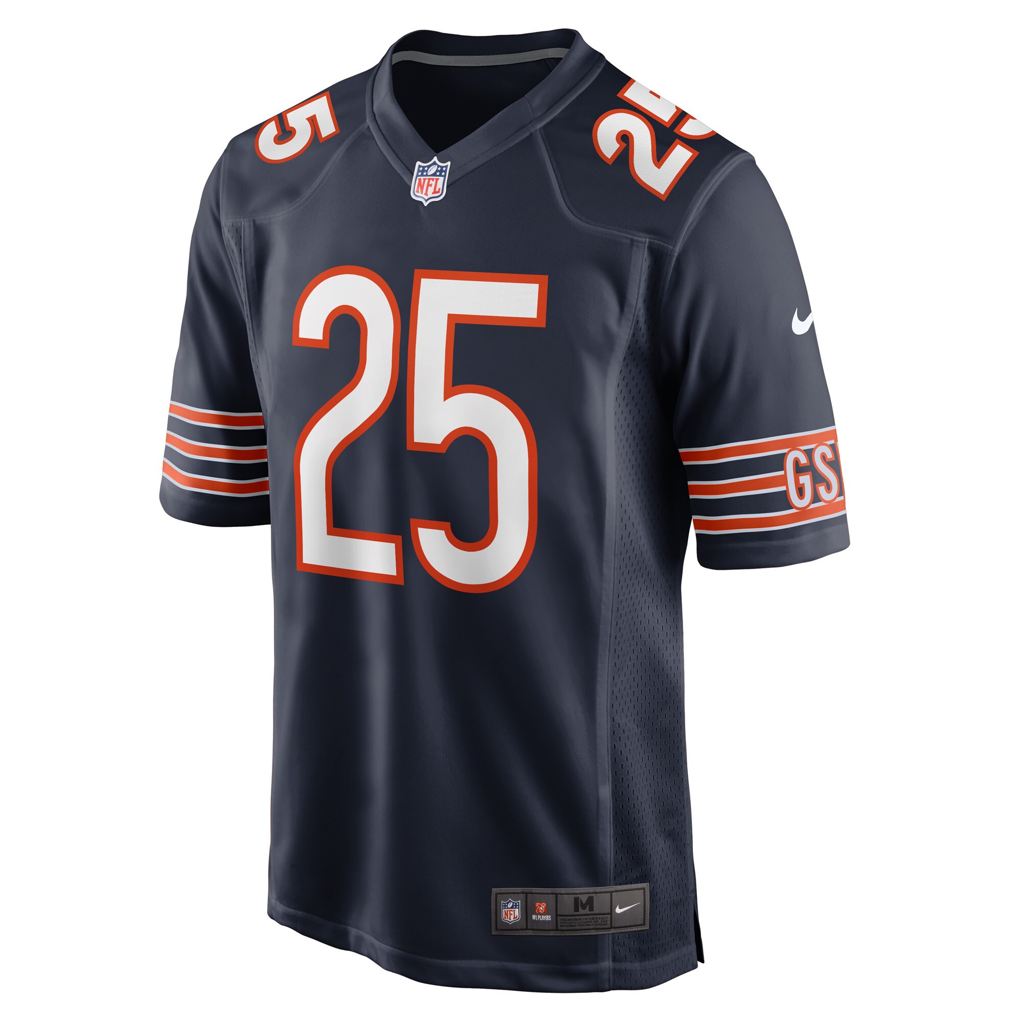 Trestan Ebner Chicago BearsGame Player Jersey - Navy