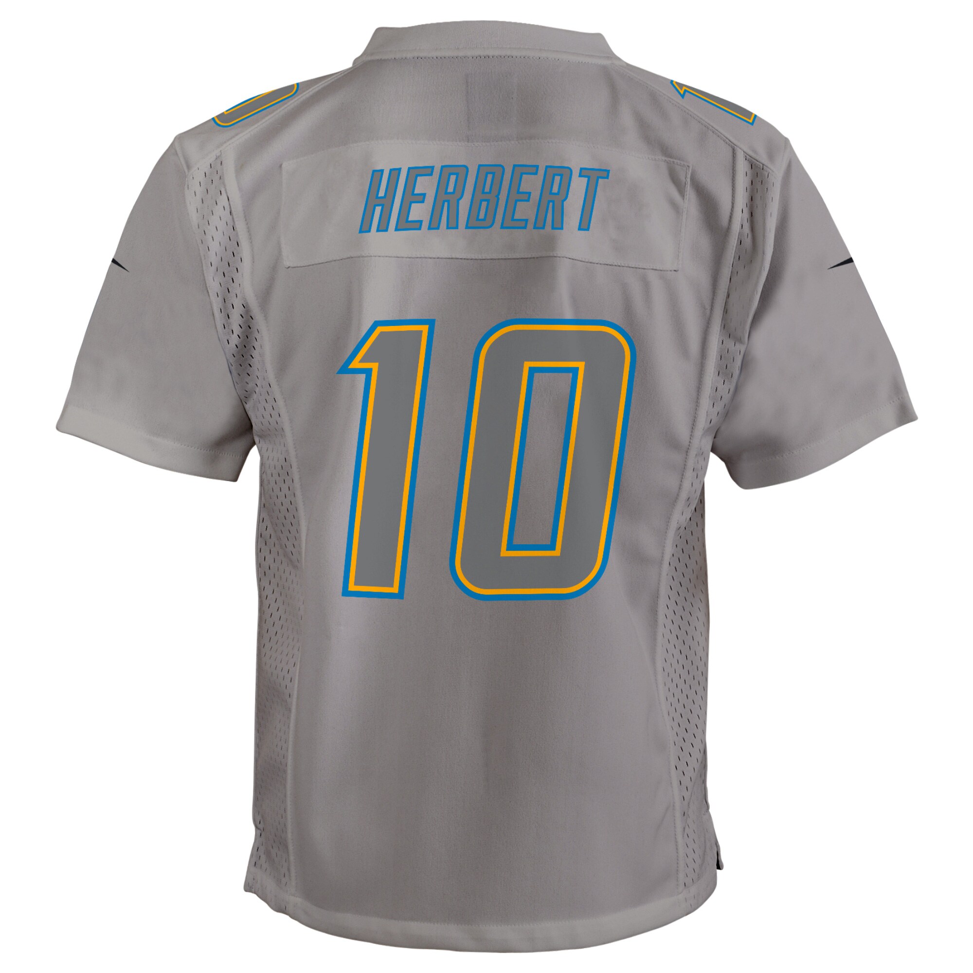 Justin Herbert Los Angeles ChargersYouth Atmosphere Game Jersey - Gray