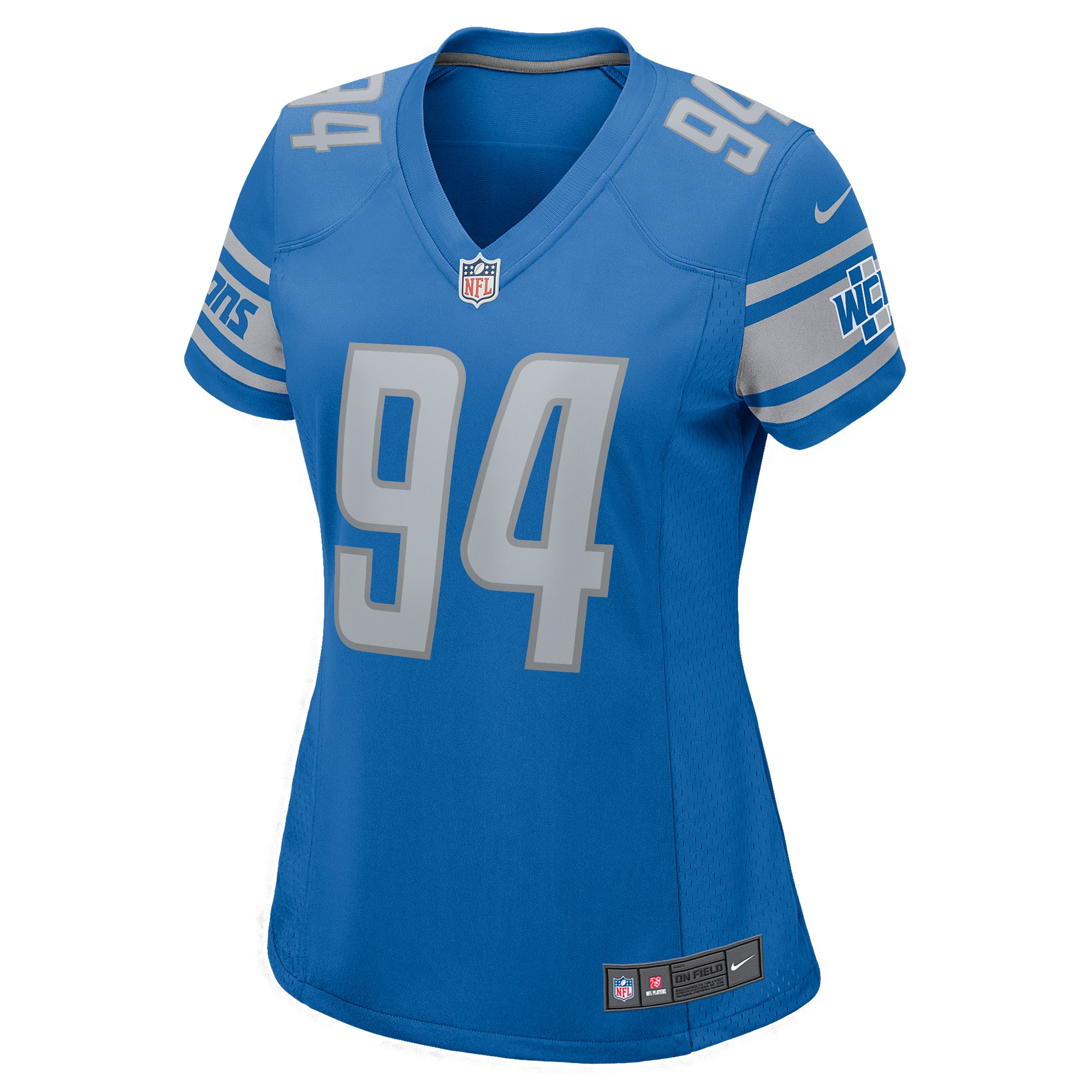 Benito Jones Detroit Lions Women's Home Game Player Jersey - Blue