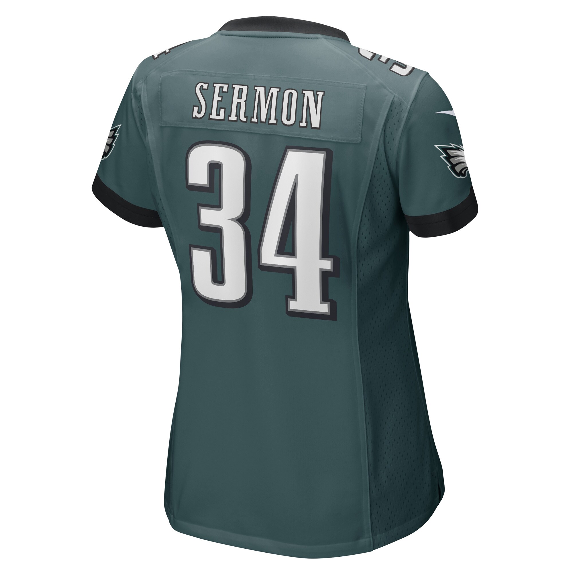 Trey Sermon Philadelphia Eagles Women's Game Player Jersey - Midnight Green