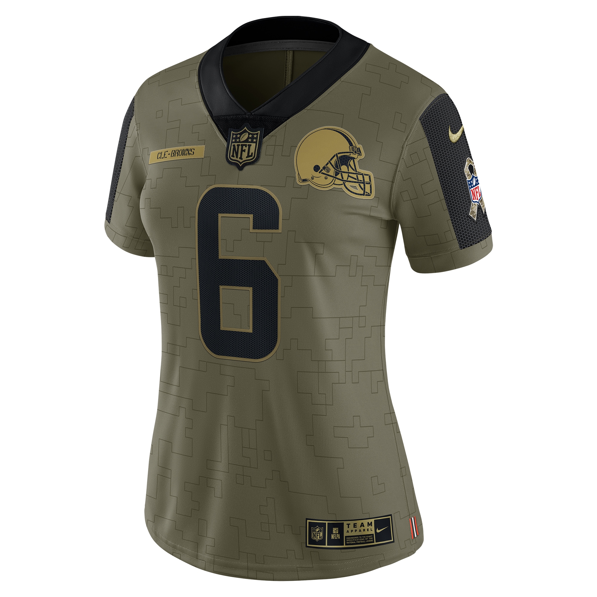 Baker Mayfield Cleveland Browns Women's 2021 Salute To Service Limited Player Jersey - Olive