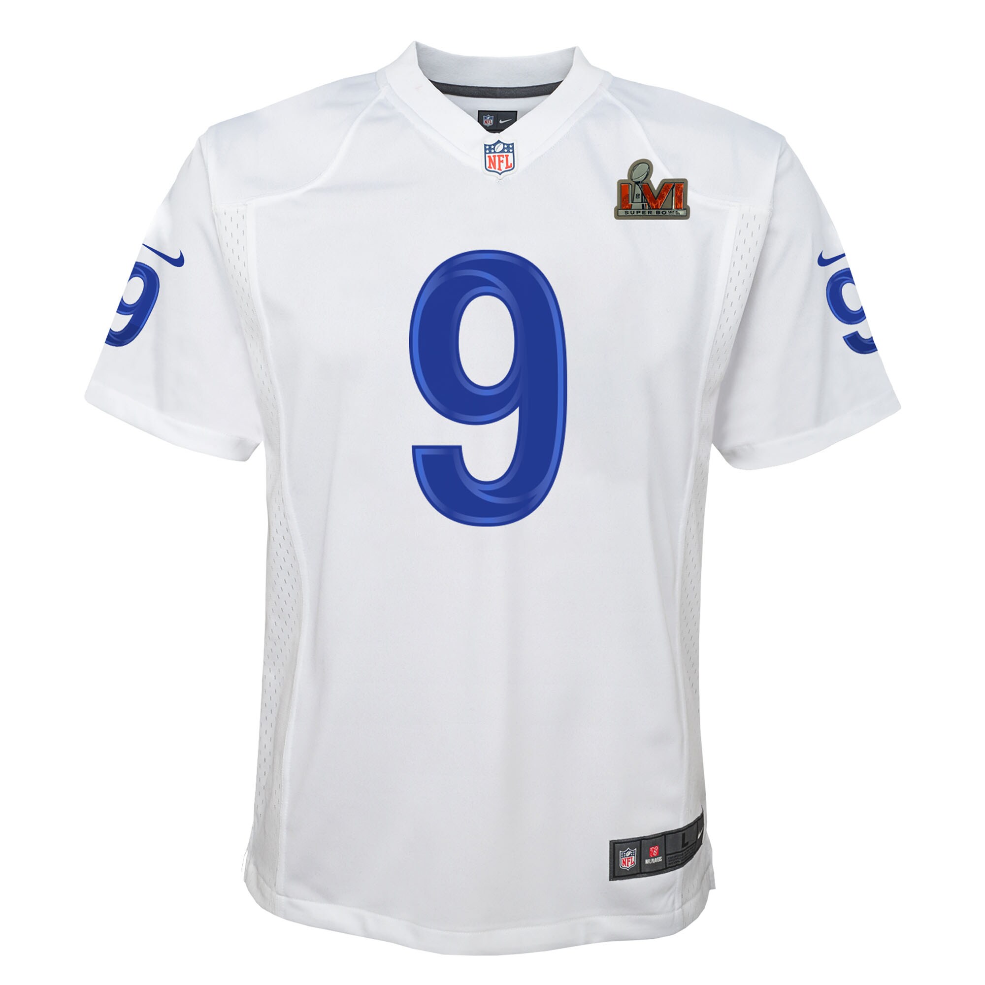 Matthew Stafford Los Angeles RamsYouth Super Bowl LVI Game Patch Jersey - White