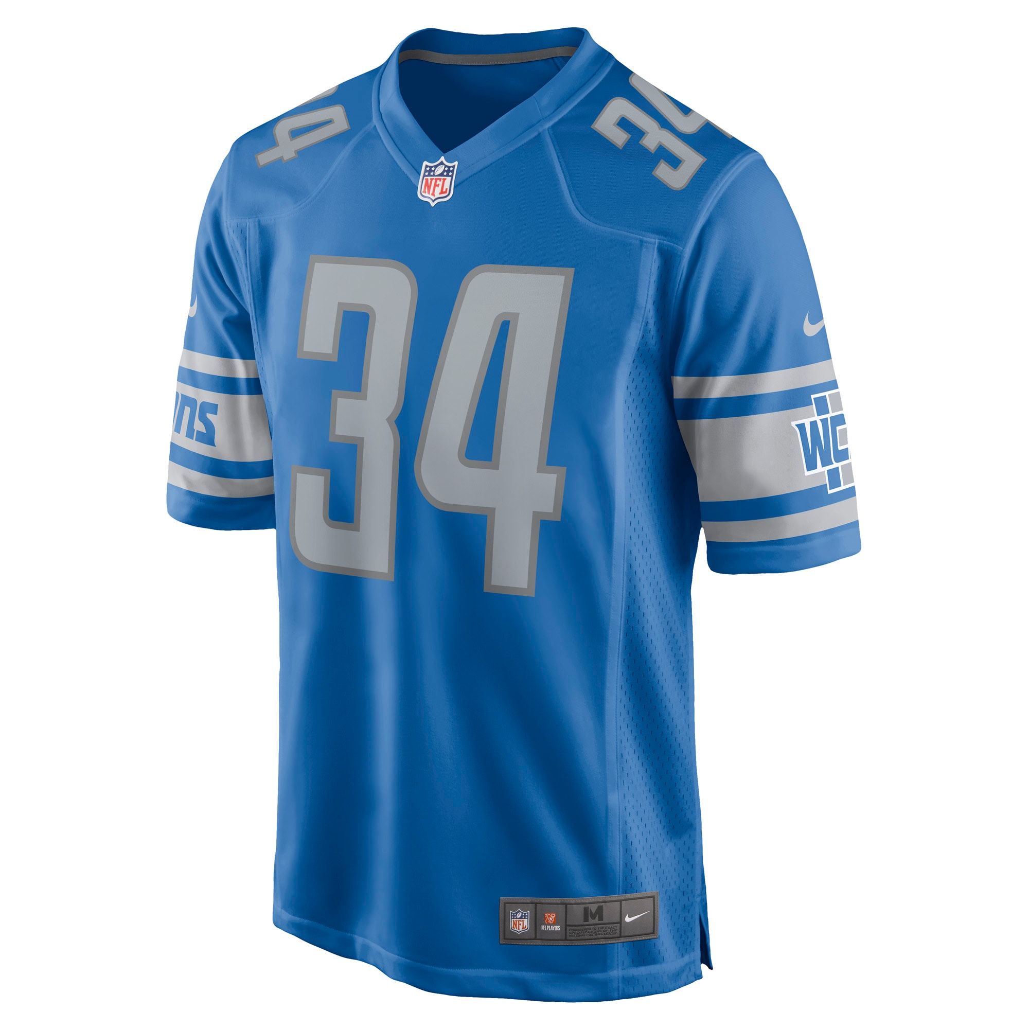 Alex Anzalone Detroit LionsGame Jersey - Blue