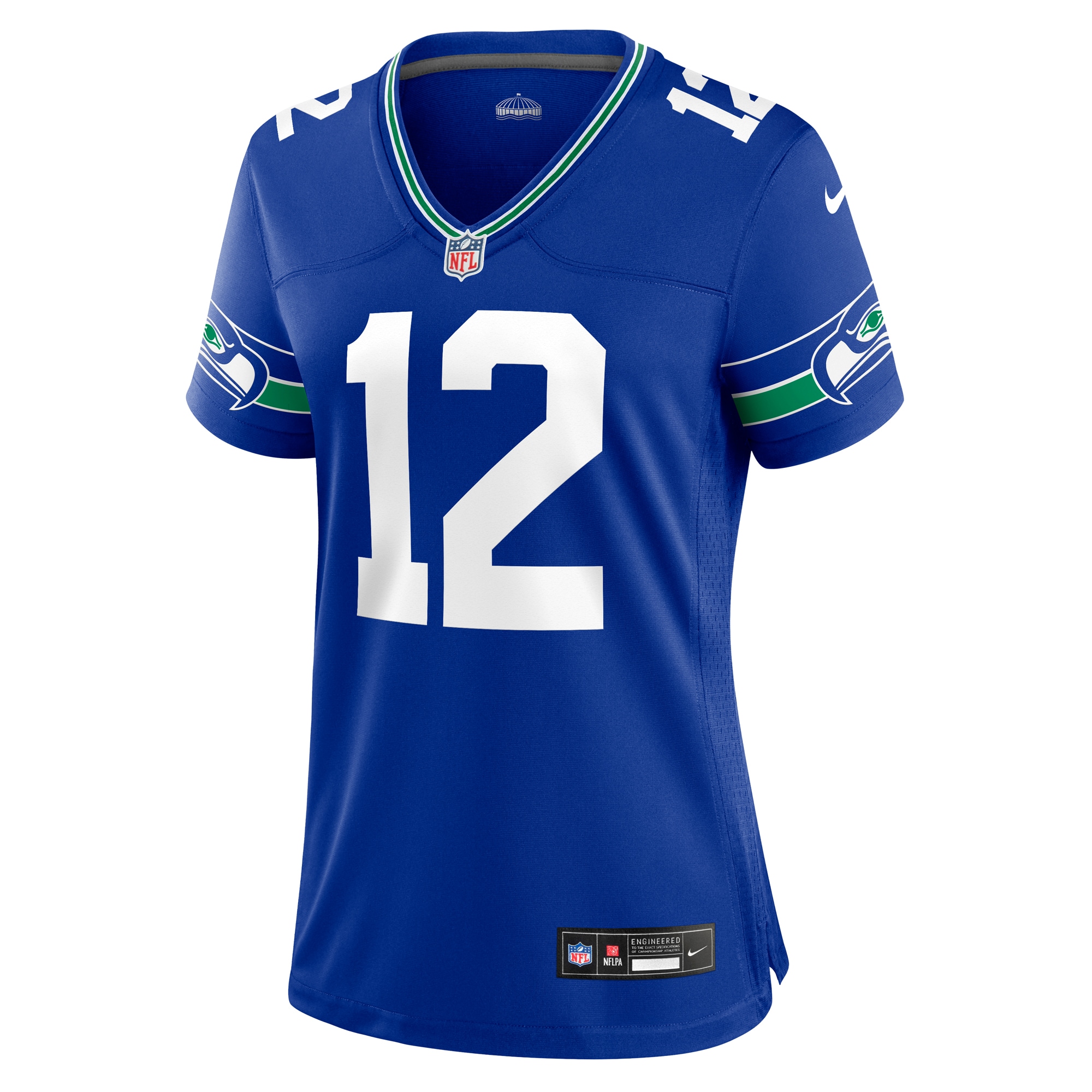 12s Seattle Seahawks Women's Throwback Player Game Jersey - Royal