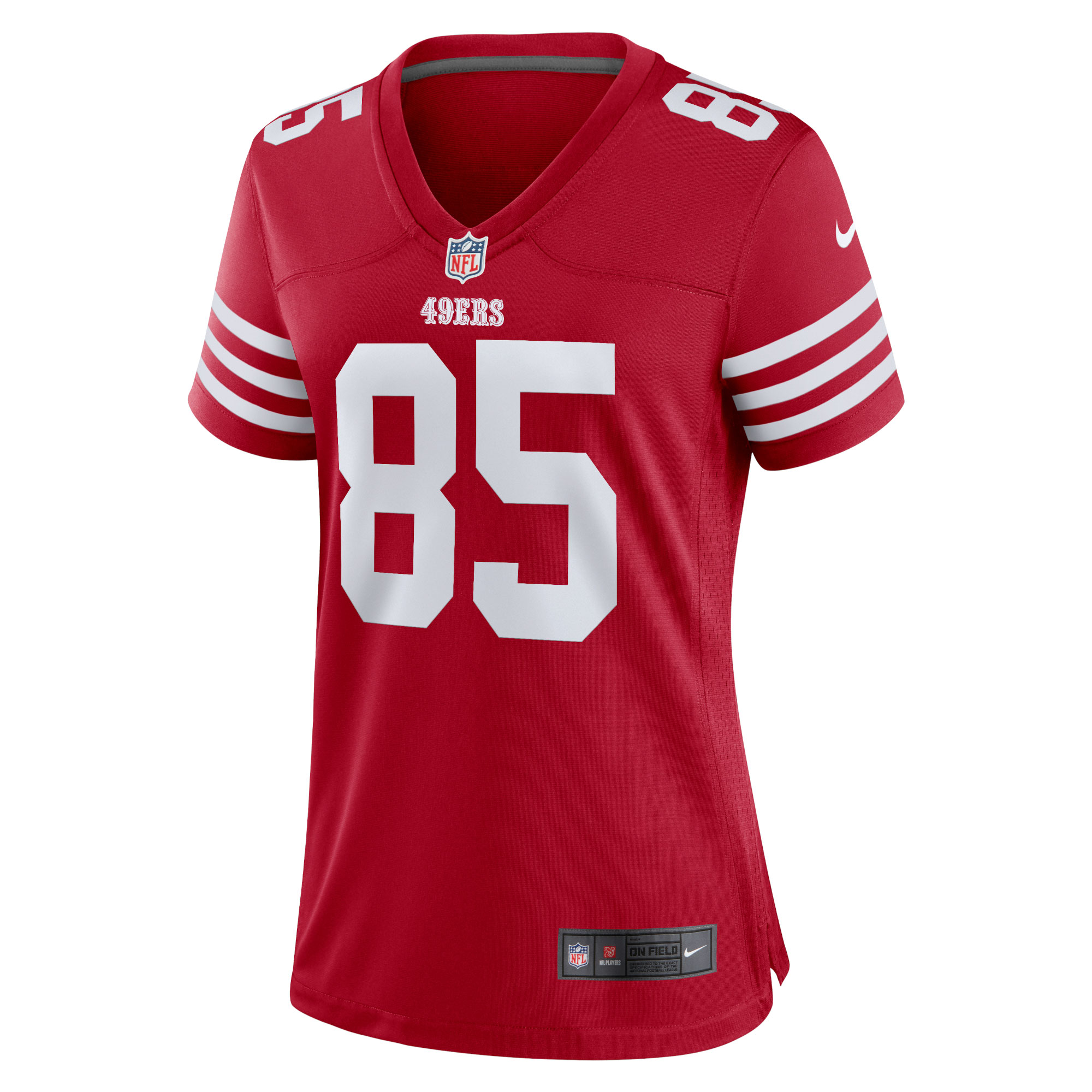 George Kittle San Francisco 49ers Women's Team Game Player Jersey - Scarlet