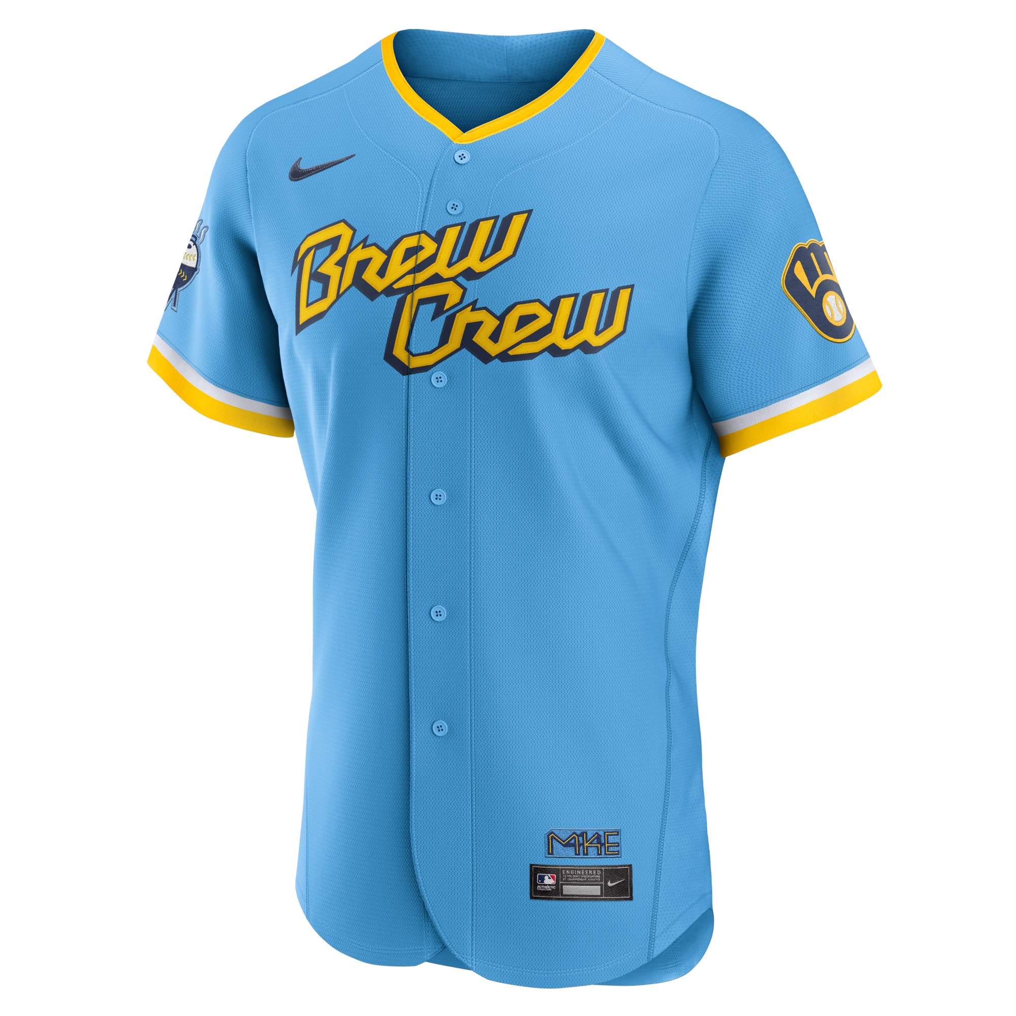 Christian Yelich Milwaukee Brewers2022 City Connect Authentic Player Jersey - Powder Blue