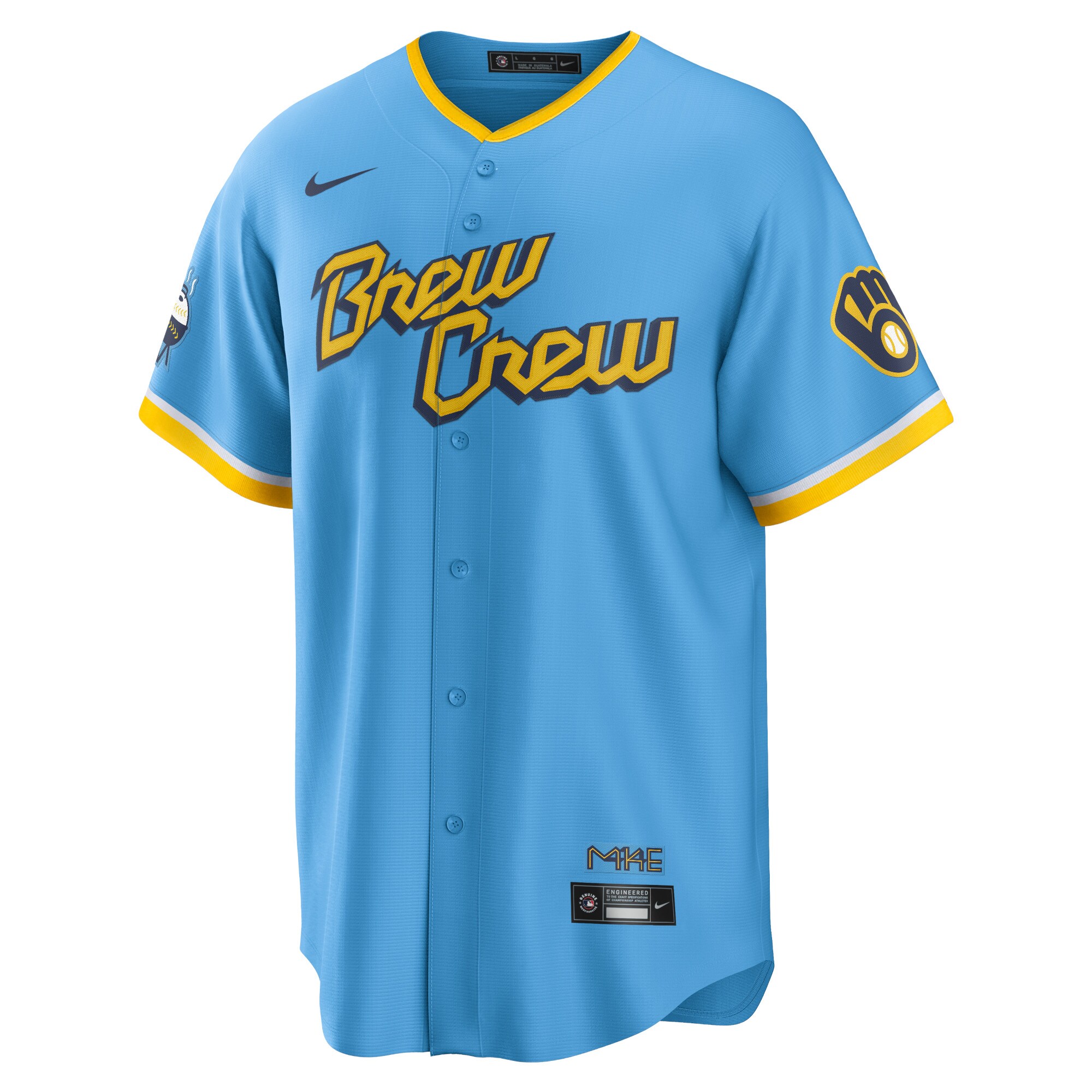 Lorenzo Cain Milwaukee Brewers2022 City Connect Replica Player Jersey - Powder Blue
