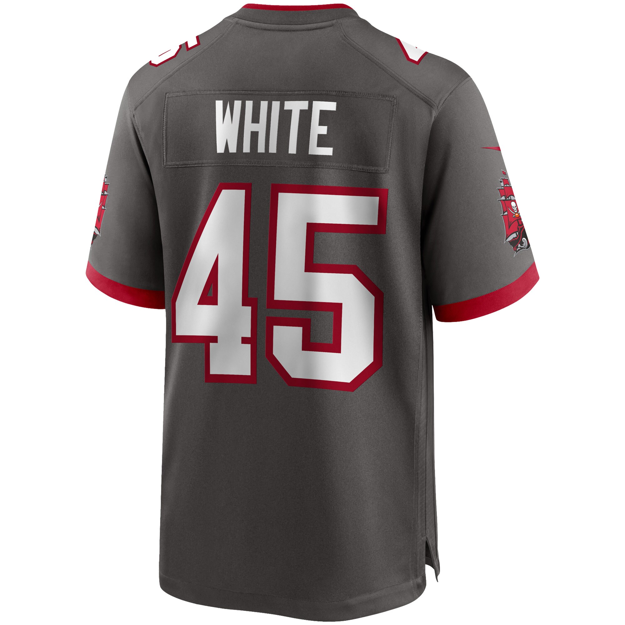 Devin White Tampa Bay BuccaneersGame Jersey - Pewter
