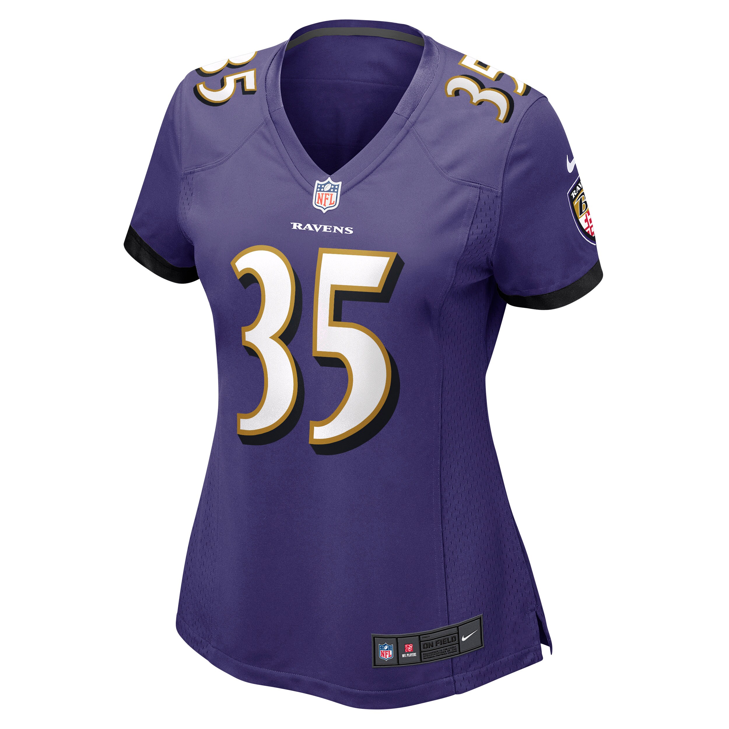 Gus Edwards Baltimore Ravens Women's Game Jersey - Purple