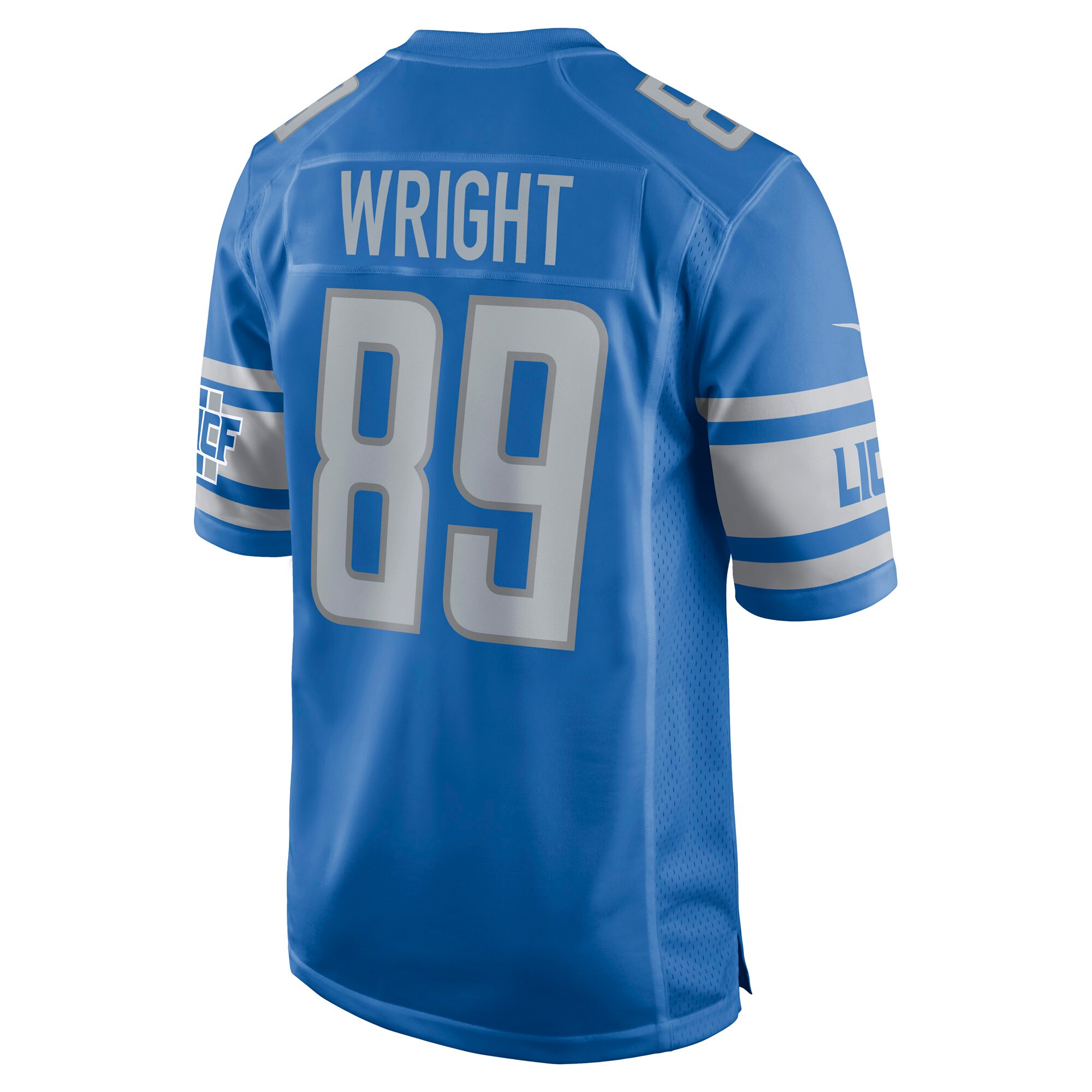 Brock Wright Detroit LionsGame Jersey - Blue