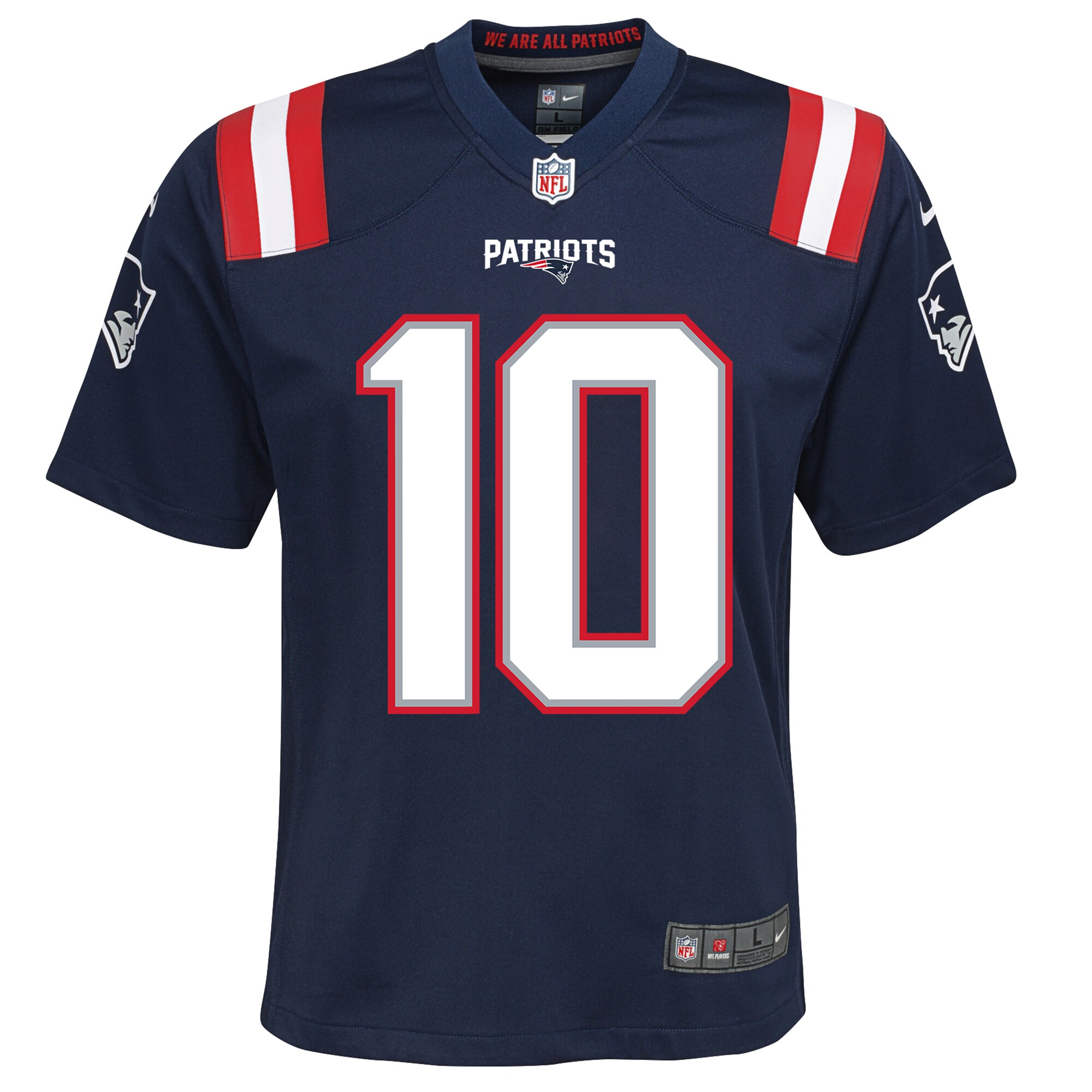 Mac Jones New England PatriotsYouth Game Jersey - Navy