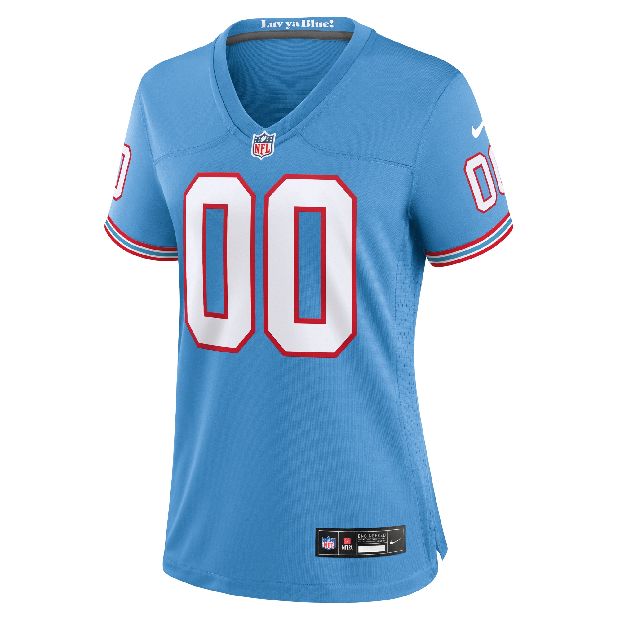 Tennessee Titans Women's Oilers Throwback Custom Game Jersey - Light Blue