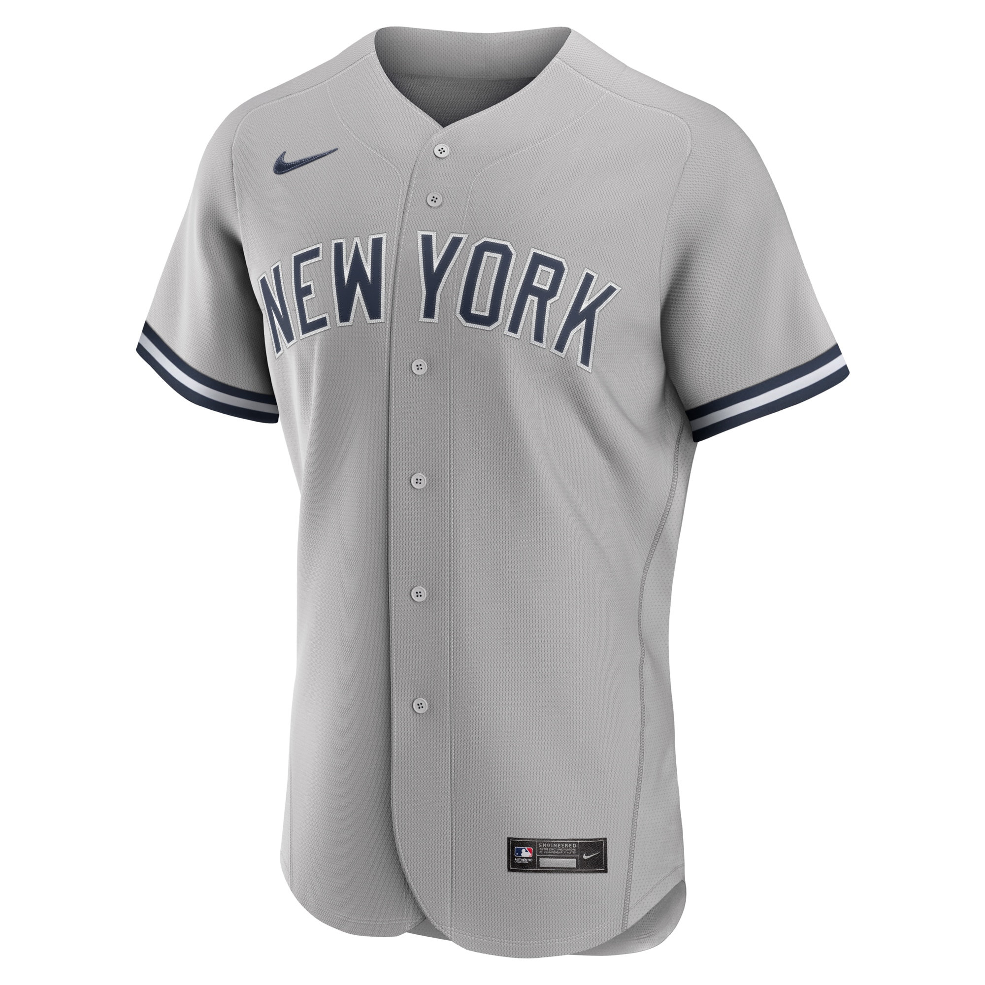 New York YankeesRoad Authentic Custom Jersey - Gray