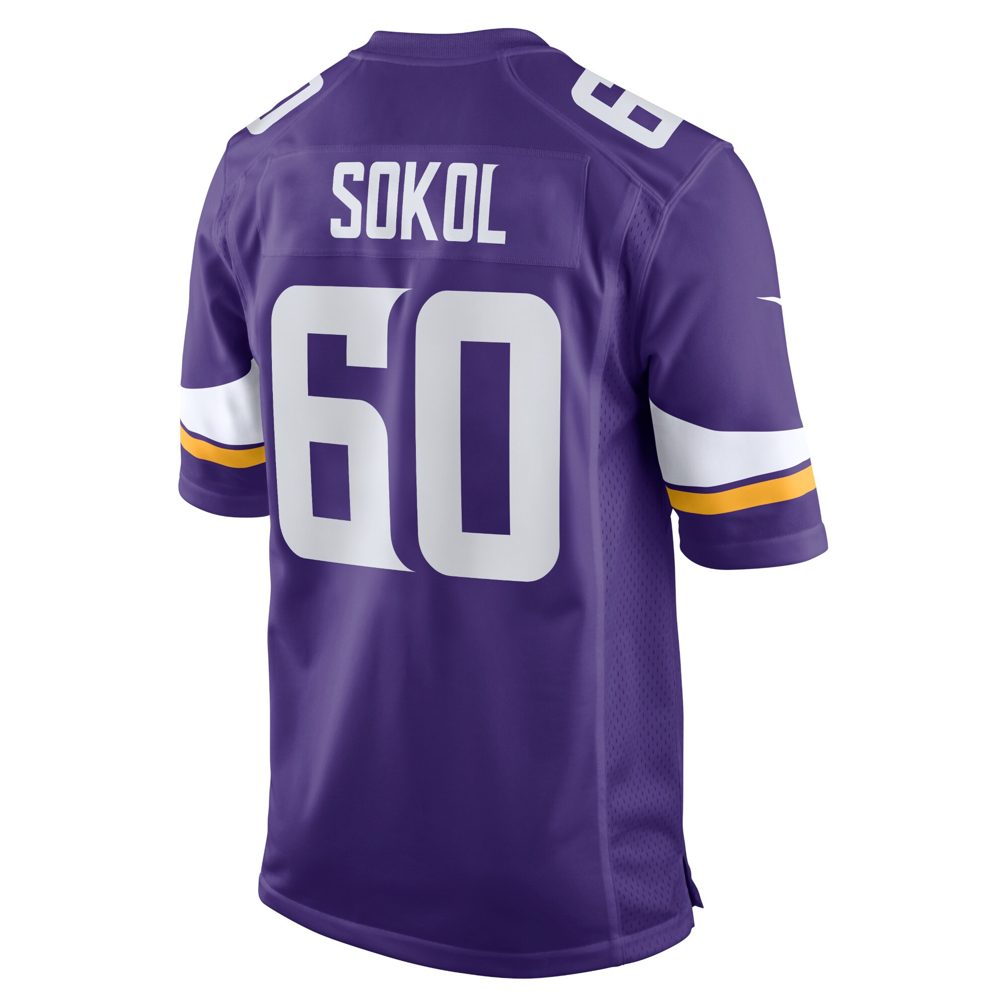 Josh Sokol Minnesota VikingsHome Game Player Jersey - Purple