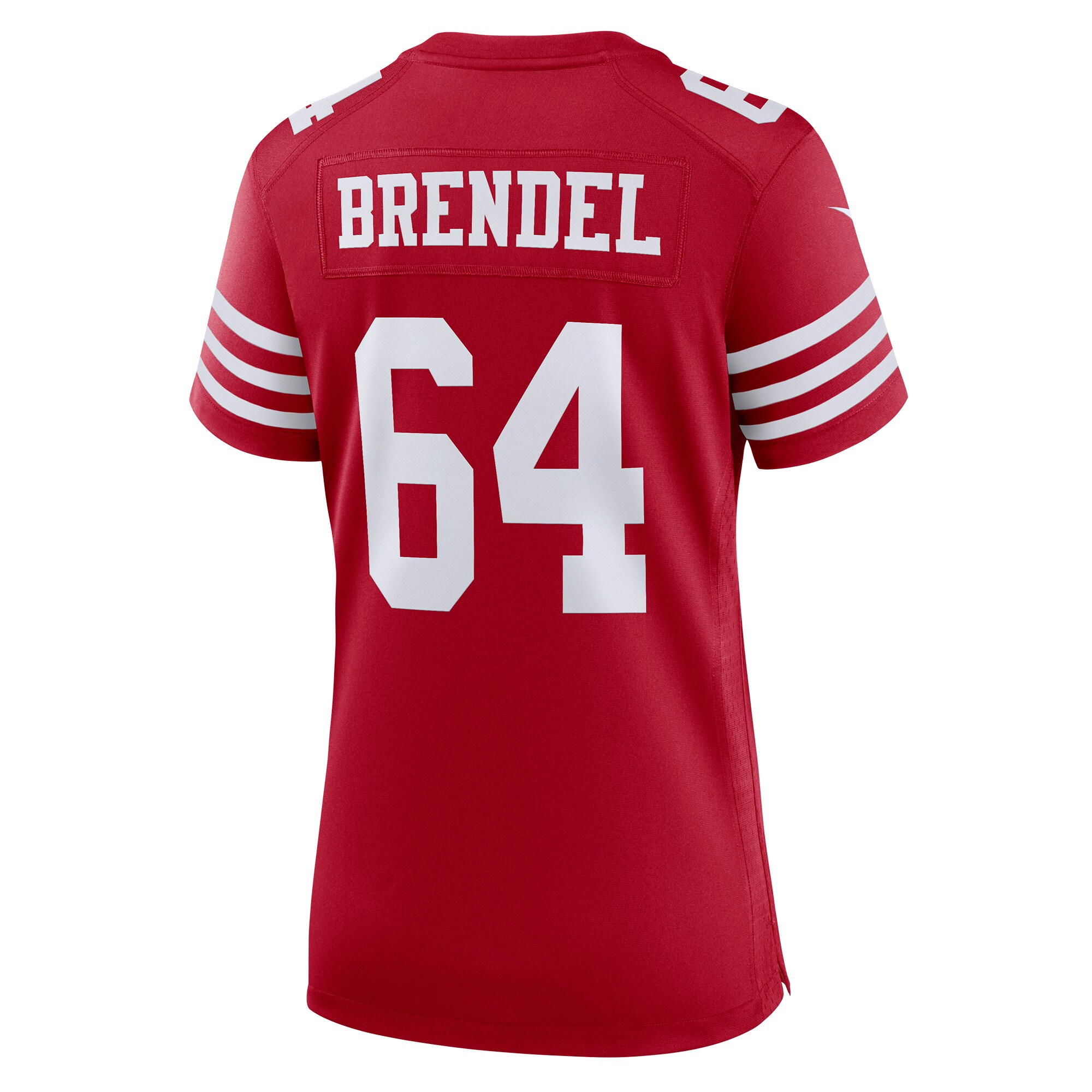 Jake Brendel San Francisco 49ers Women's Game Player Jersey - Scarlet