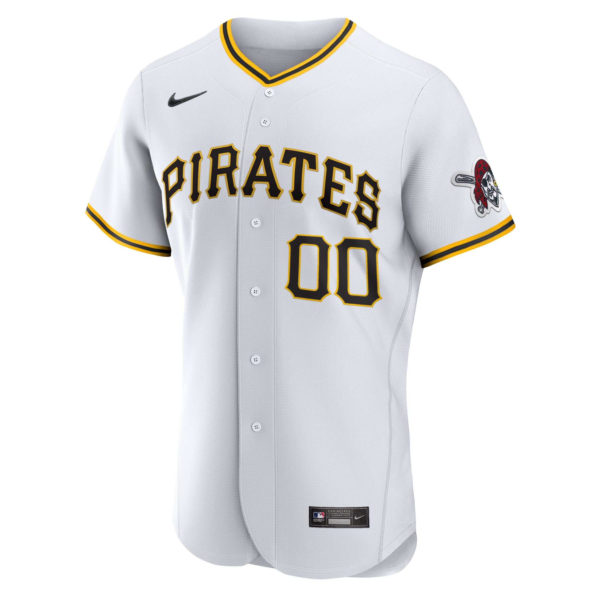 Pittsburgh PiratesHome Authentic Custom Jersey - White