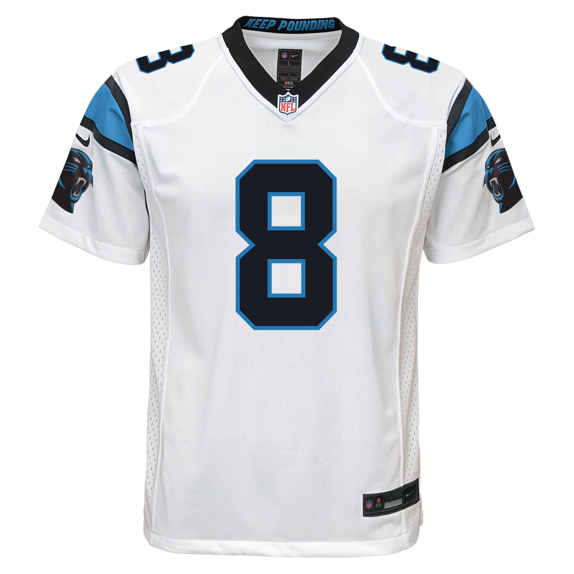 Jaycee Horn Carolina PanthersYouth Game Jersey - White