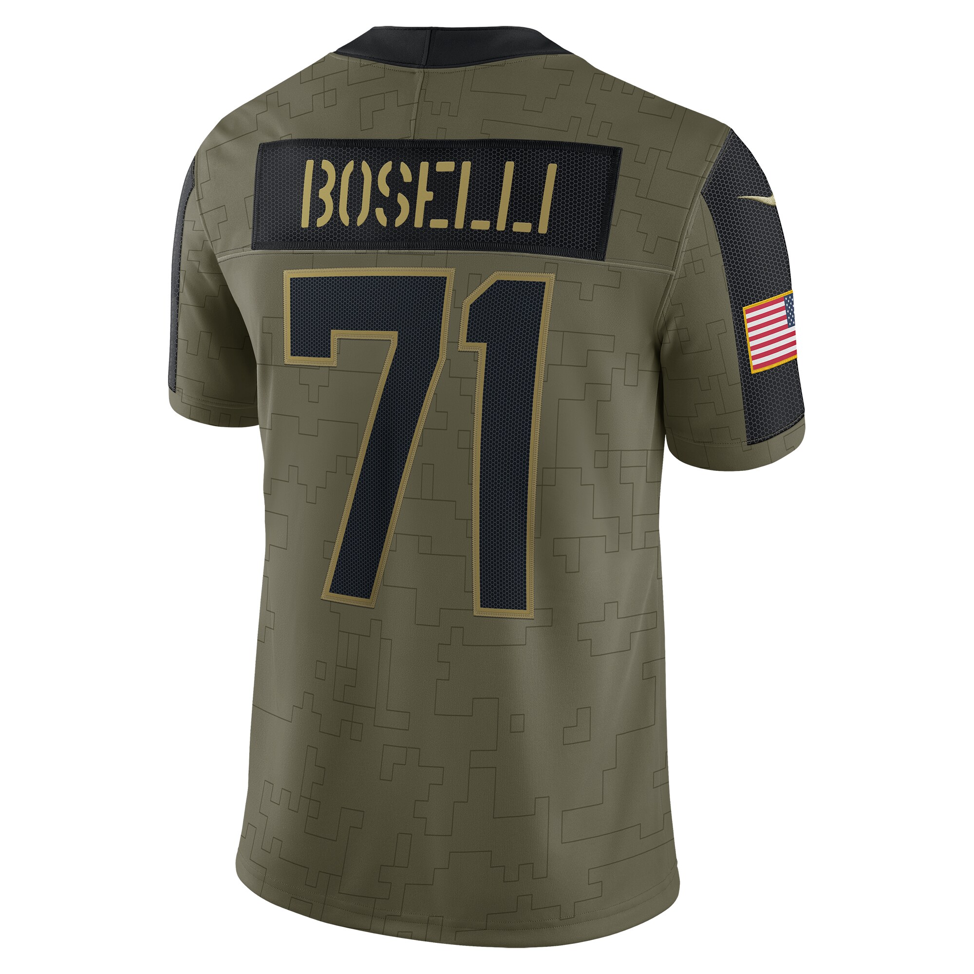 Tony Boselli Jacksonville Jaguars2021 Salute To Service Retired Player Limited Jersey - Olive