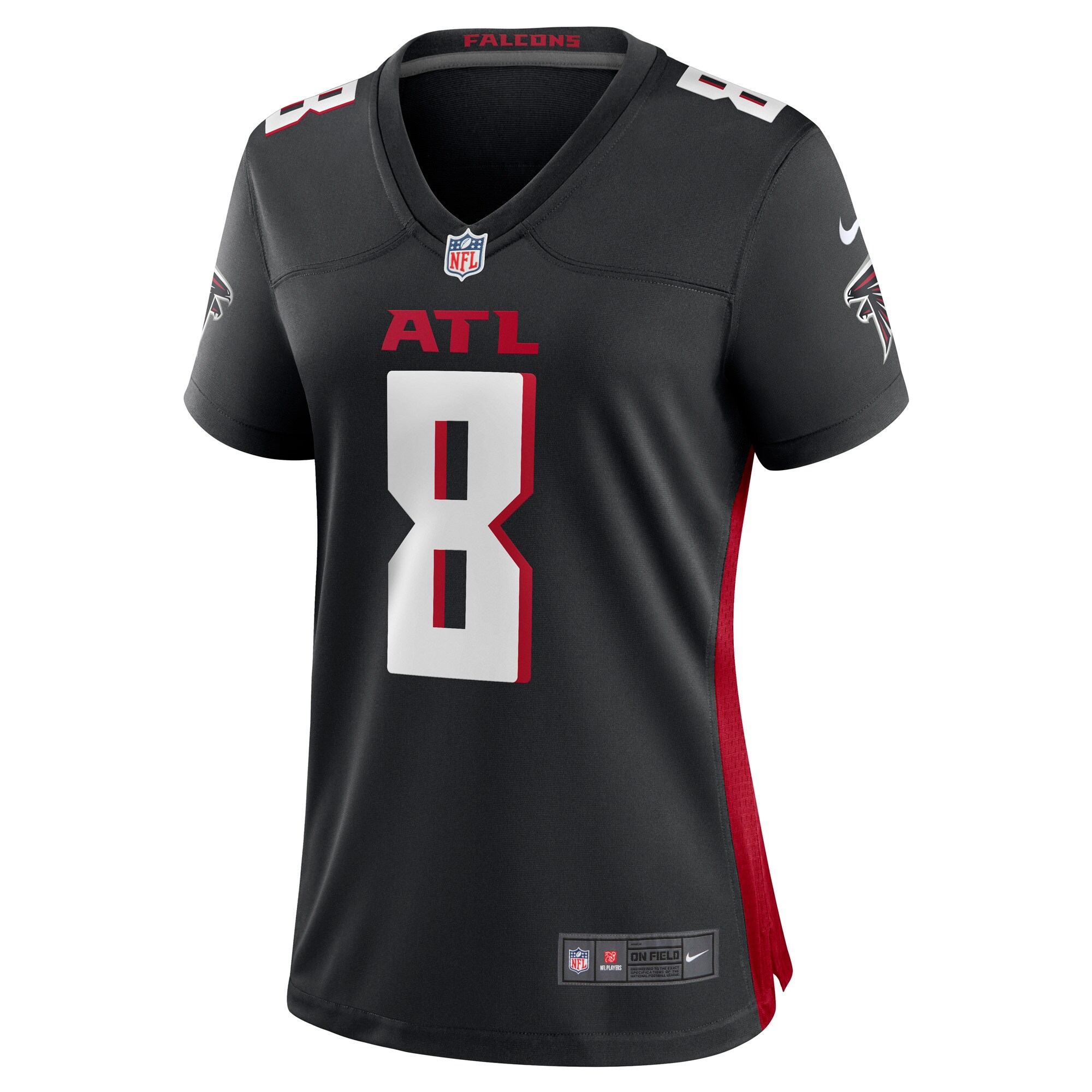 Kyle Pitts Atlanta Falcons Women's 2021 NFL Draft First Round Pick Player Game Jersey - Black