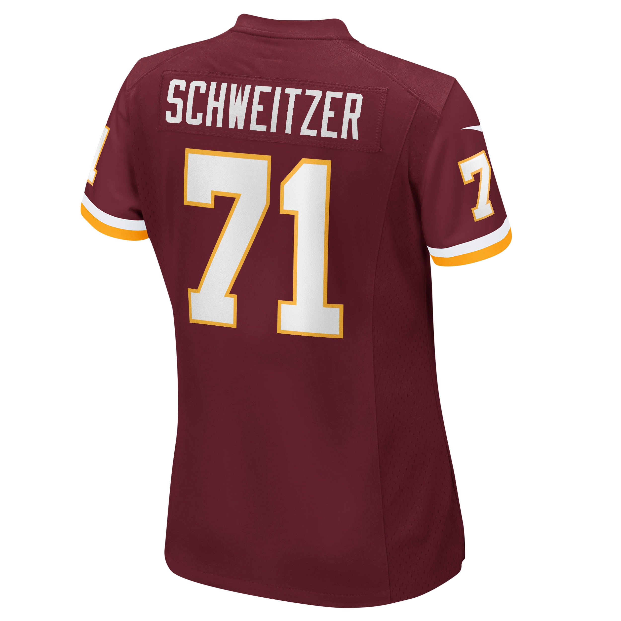 Wes Schweitzer Washington Football Team Women's Game Player Jersey -Burgundy