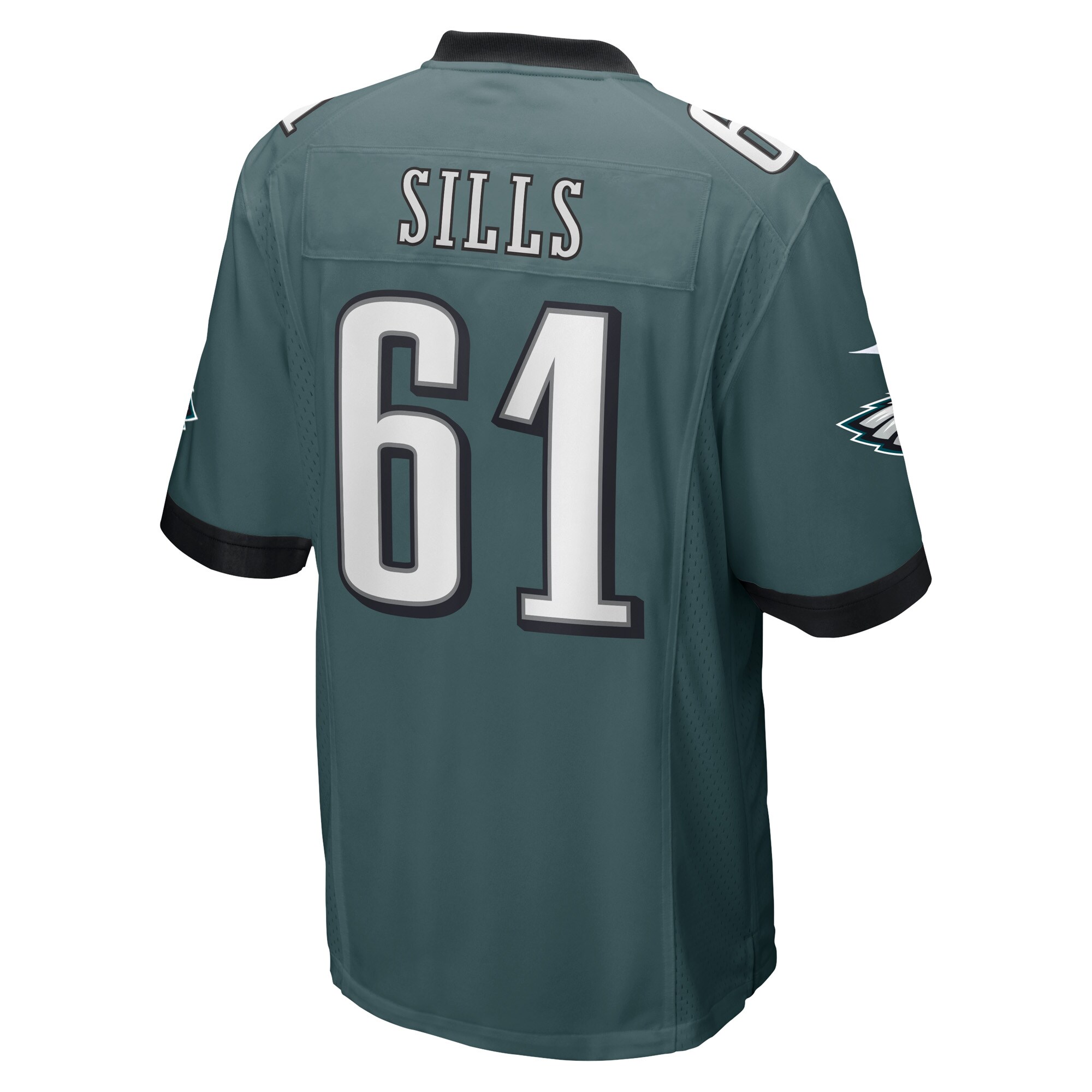 Josh Sills Philadelphia EaglesGame Player Jersey - Midnight Green